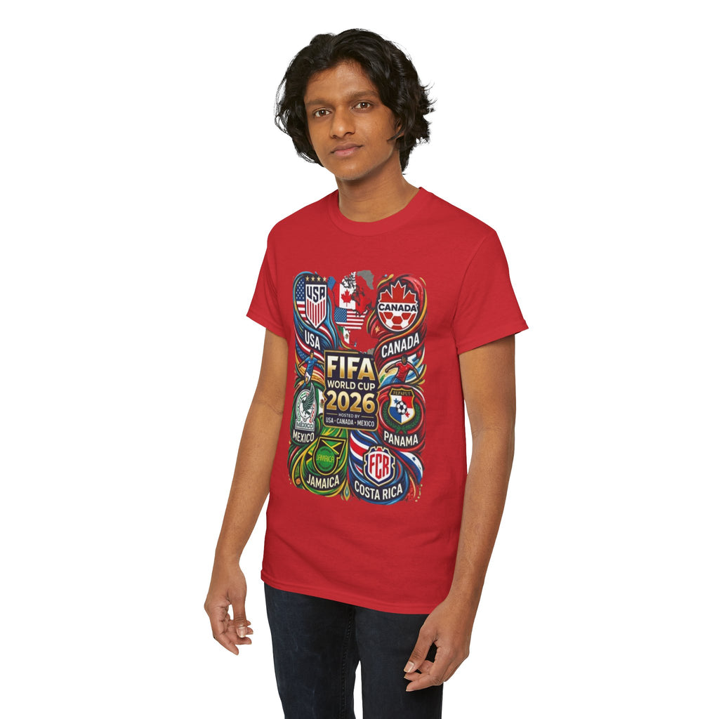 World Cup 2026 Teams T-Shirt – USA Canada Mexico & CONCACAF Badges Soccer Tee