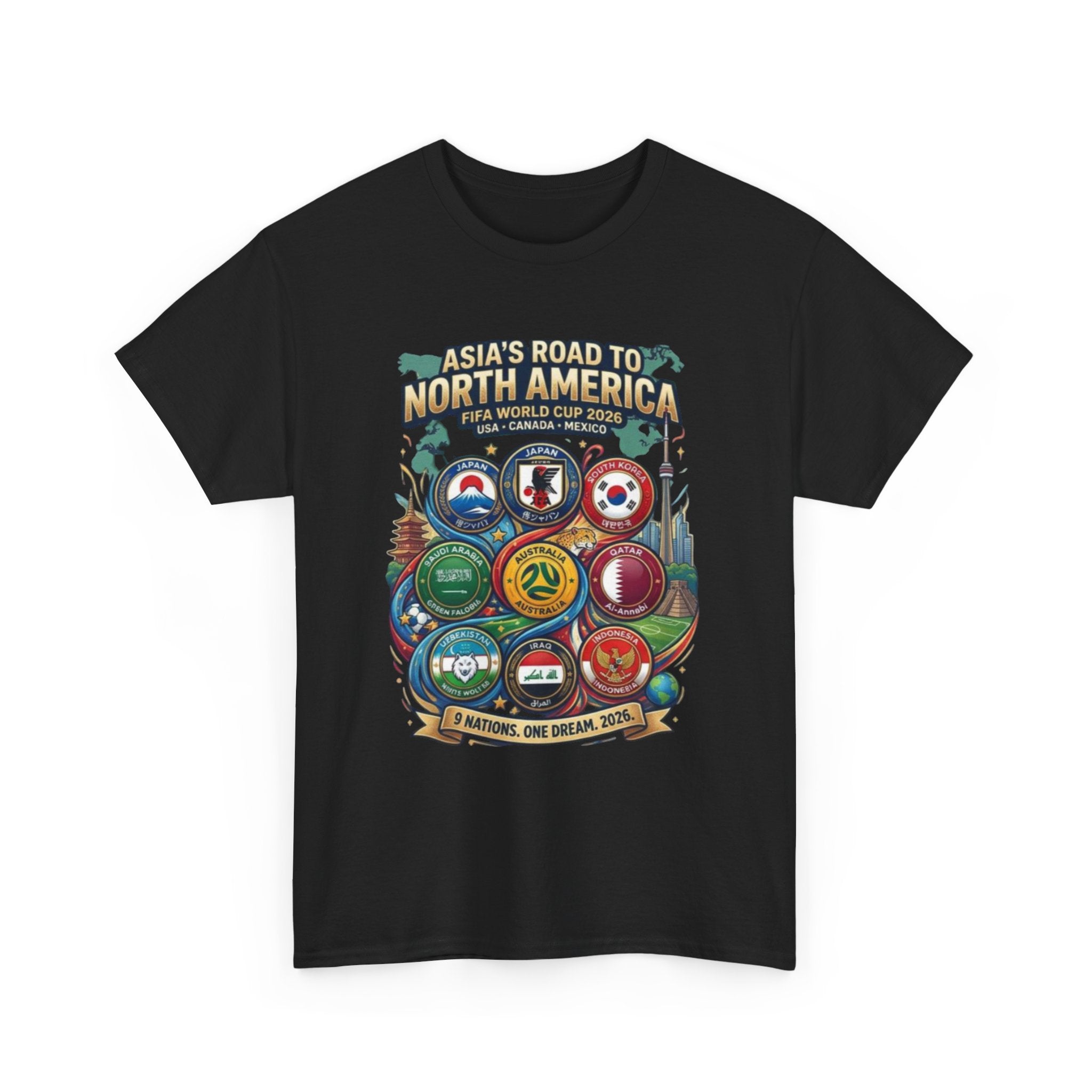 Asia's Road to North America Soccer Tee — World Cup 2026 Qualification Badge T‑Shirt