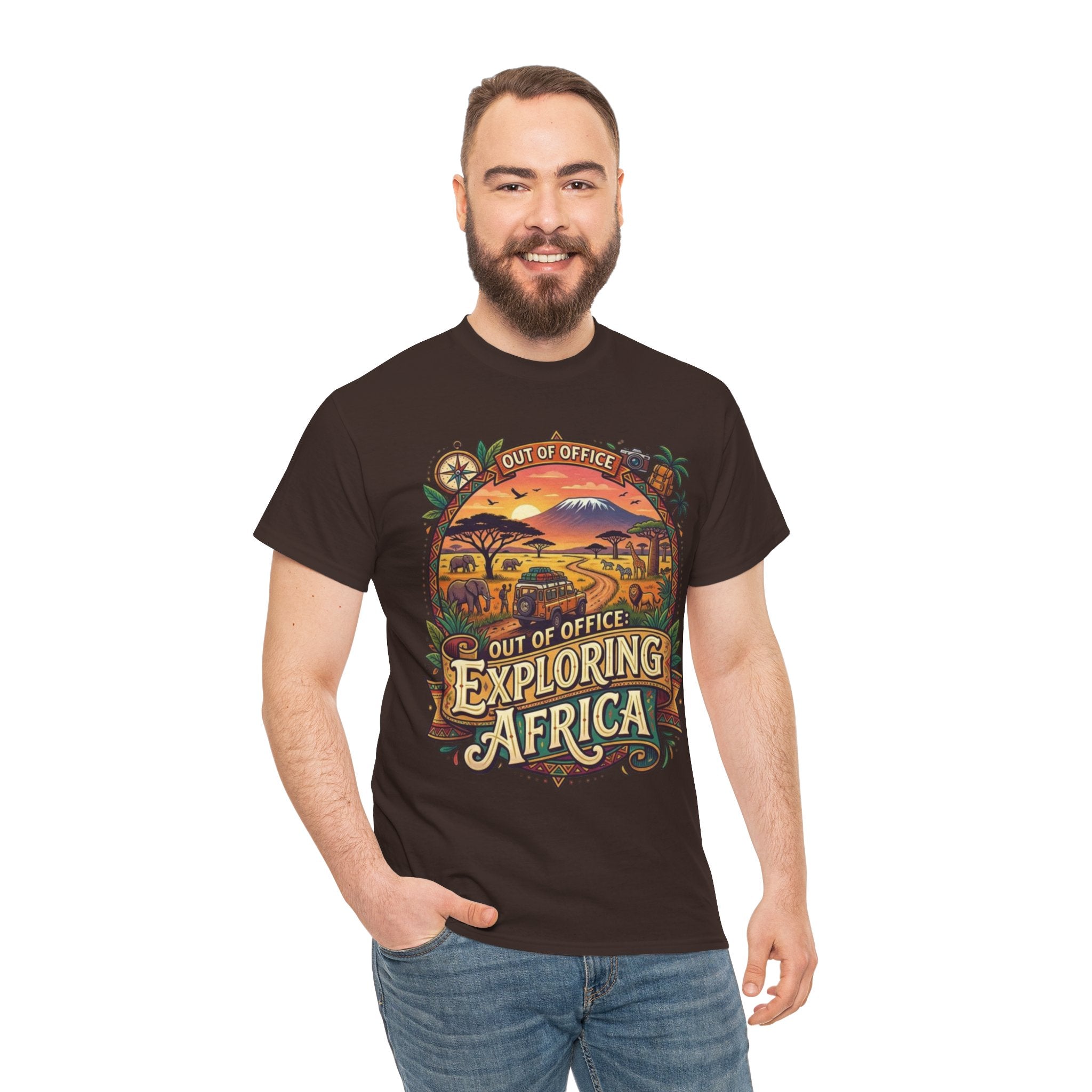 Exploring Africa T-Shirt — 'Out of Office' Safari Adventure Tee
