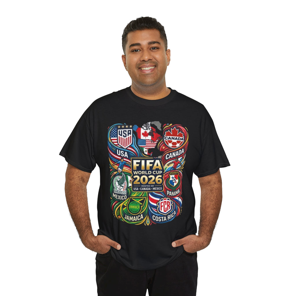 World Cup 2026 Teams T-Shirt – USA Canada Mexico & CONCACAF Badges Soccer Tee