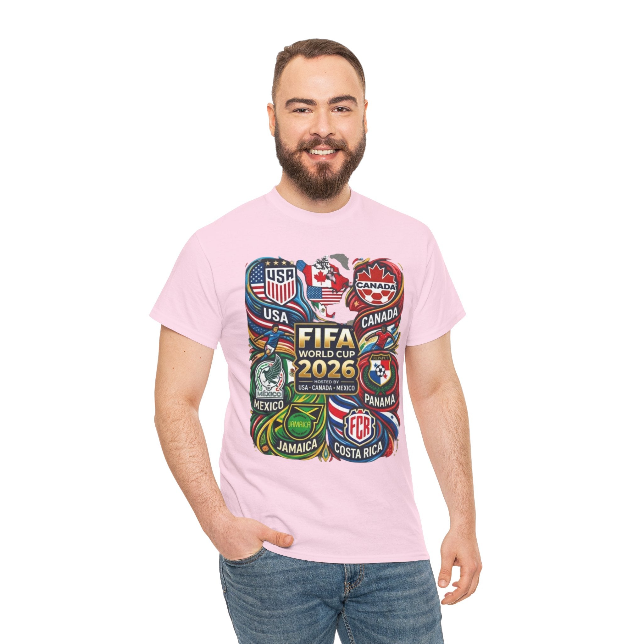 World Cup 2026 Teams T-Shirt – USA Canada Mexico & CONCACAF Badges Soccer Tee