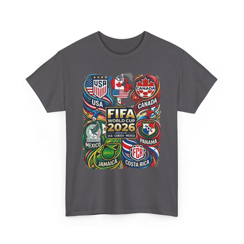 World Cup 2026 Teams T-Shirt – USA Canada Mexico & CONCACAF Badges Soccer Tee