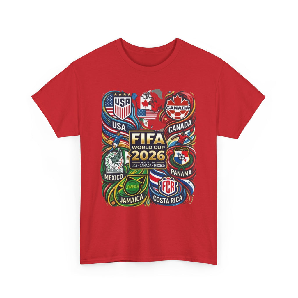 World Cup 2026 Teams T-Shirt – USA Canada Mexico & CONCACAF Badges Soccer Tee