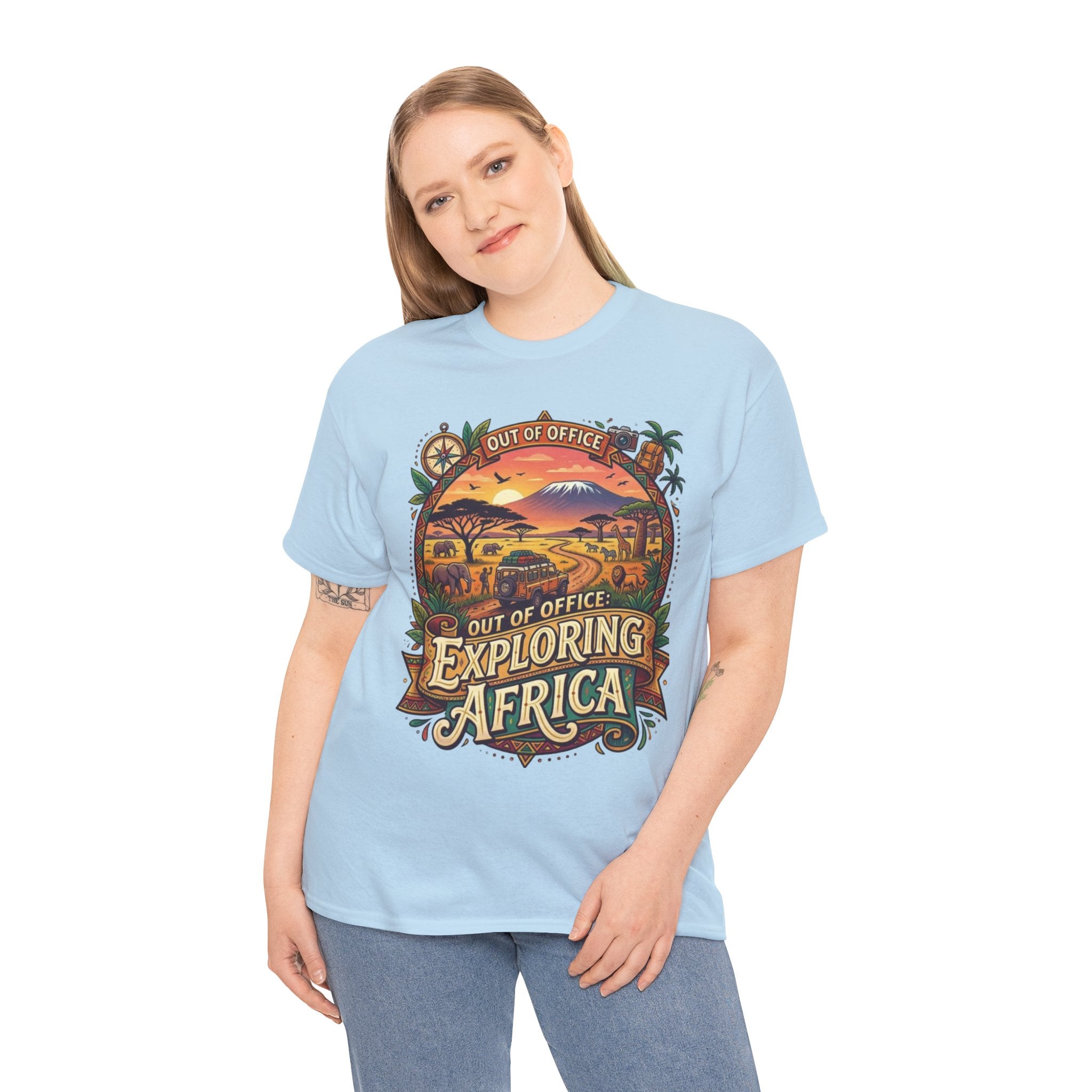 Exploring Africa T-Shirt — 'Out of Office' Safari Adventure Tee