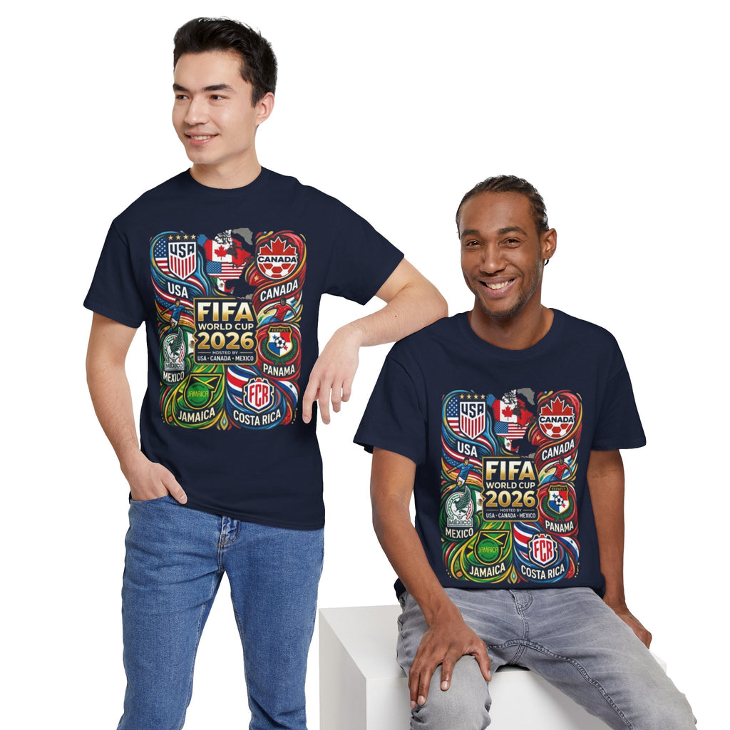World Cup 2026 Teams T-Shirt – USA Canada Mexico & CONCACAF Badges Soccer Tee