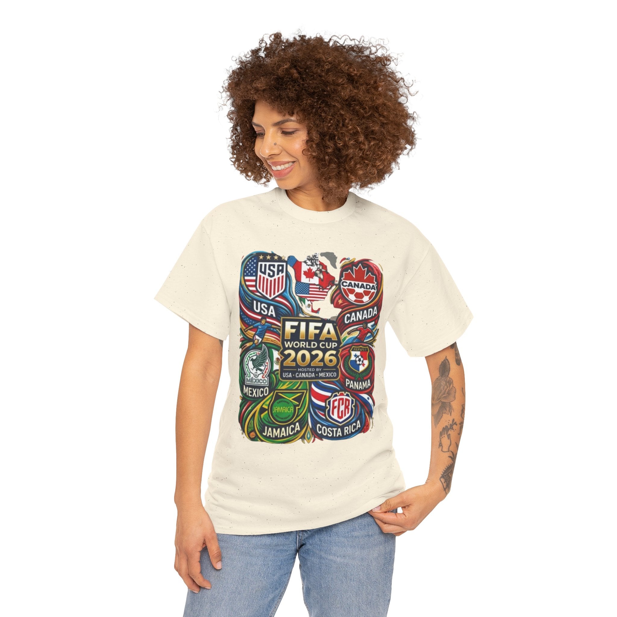 World Cup 2026 Teams T-Shirt – USA Canada Mexico & CONCACAF Badges Soccer Tee