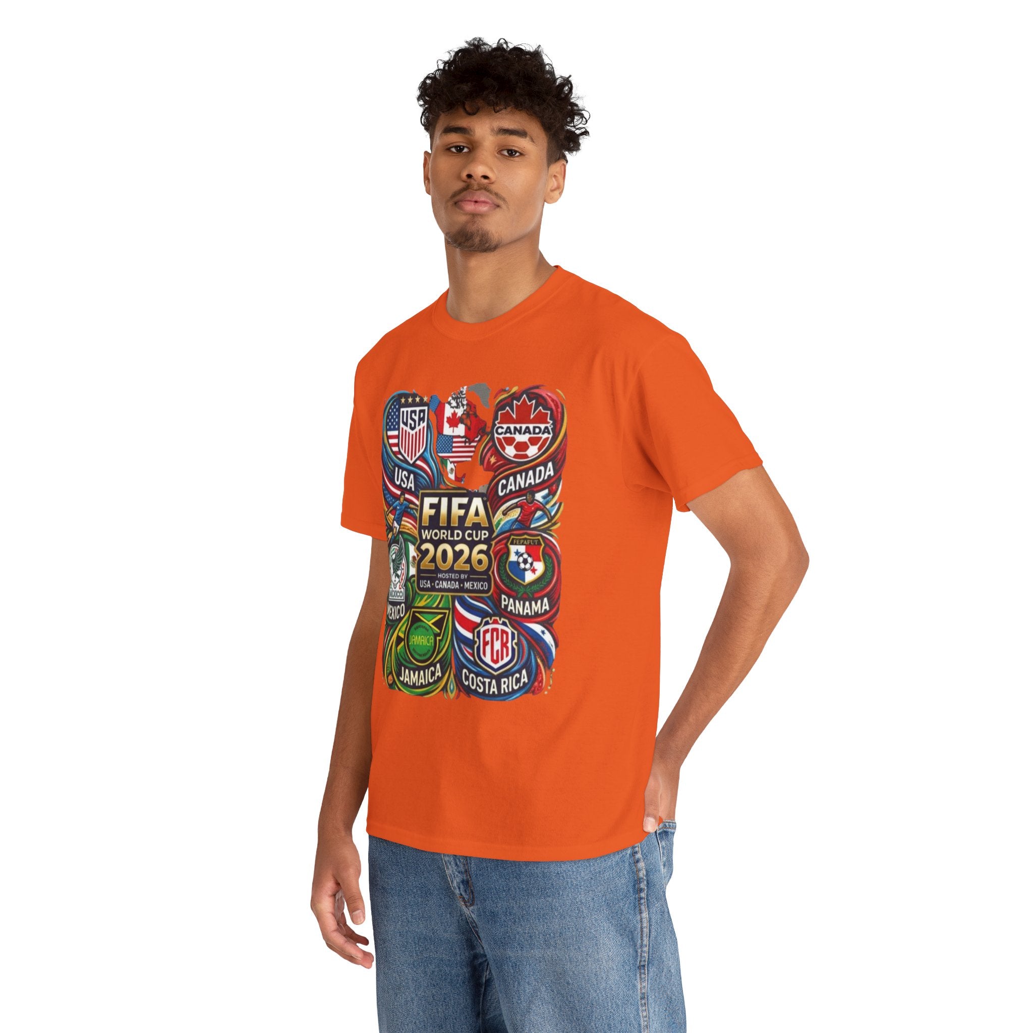 World Cup 2026 Teams T-Shirt – USA Canada Mexico & CONCACAF Badges Soccer Tee