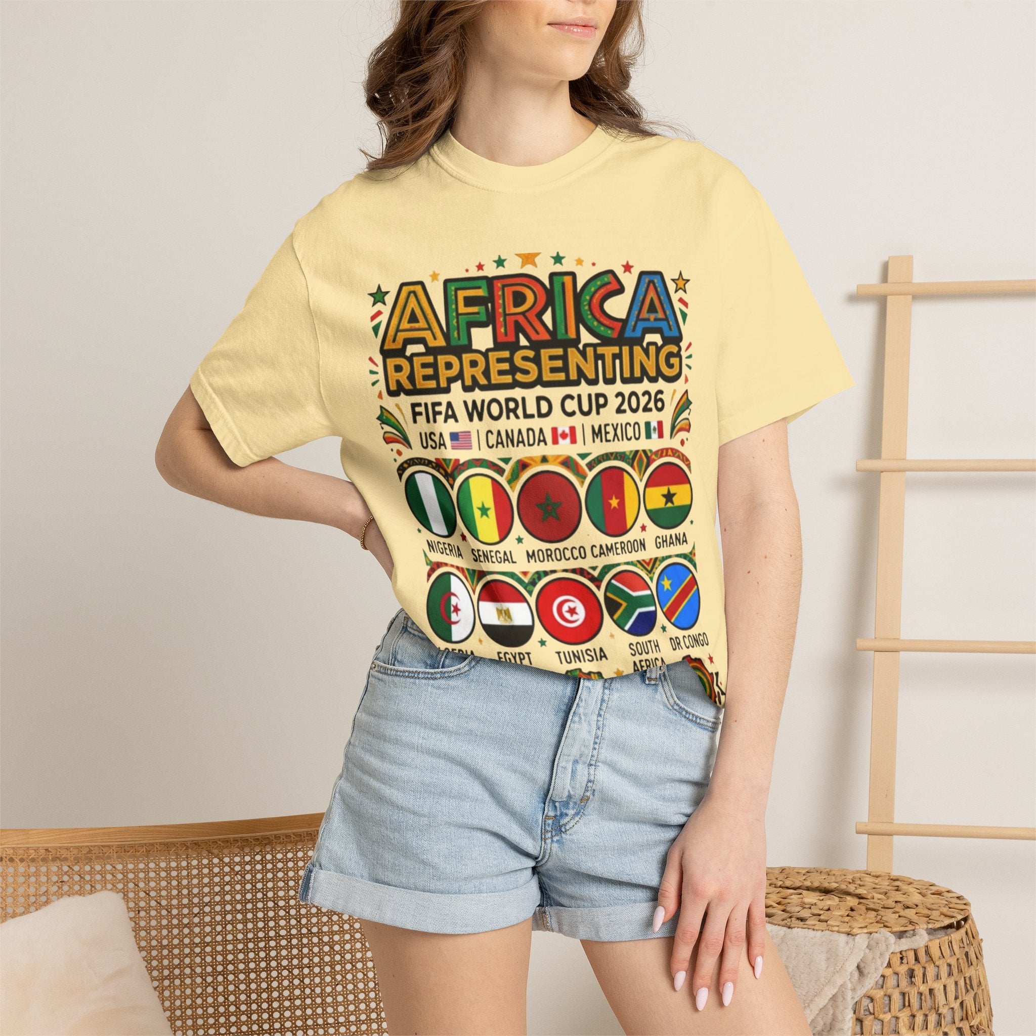 Africa Representing FIFA World Cup 2026 T-Shirt | African Flags Soccer Design