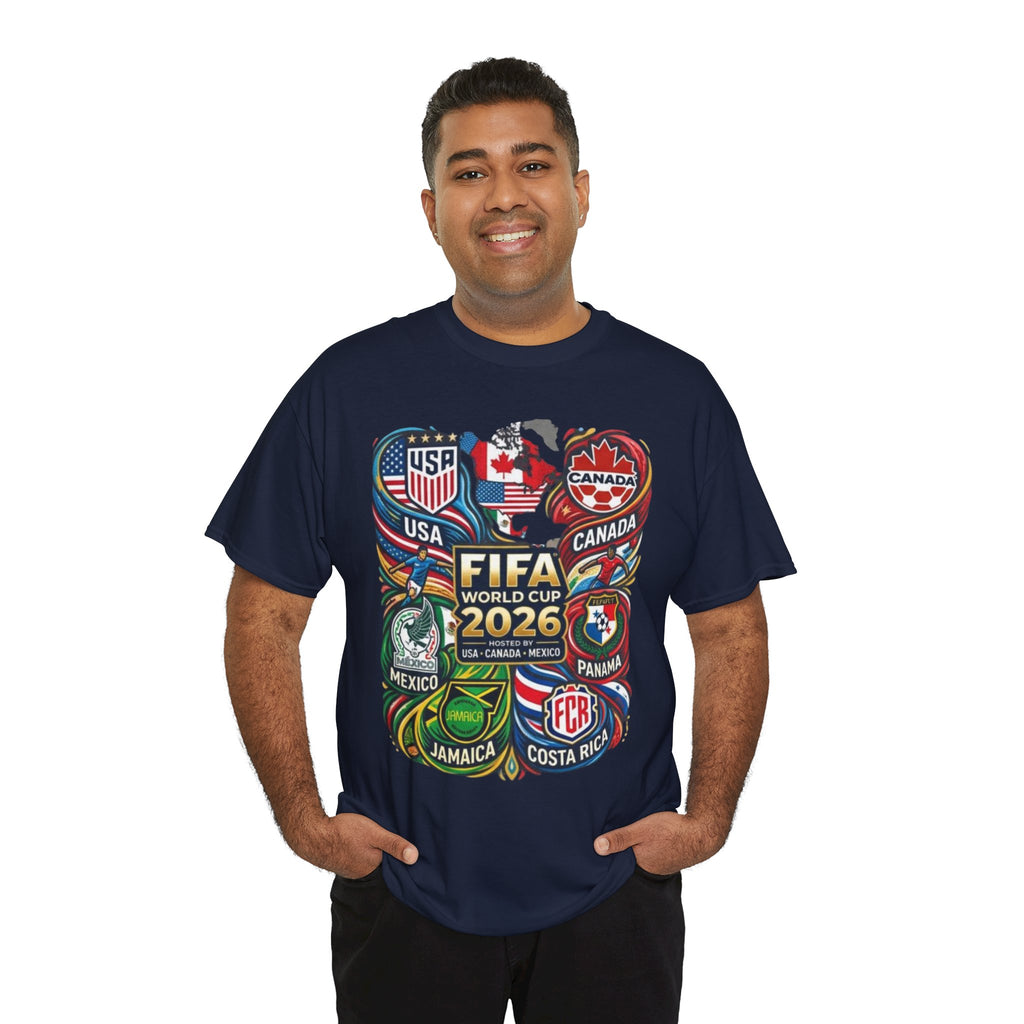 World Cup 2026 Teams T-Shirt – USA Canada Mexico & CONCACAF Badges Soccer Tee