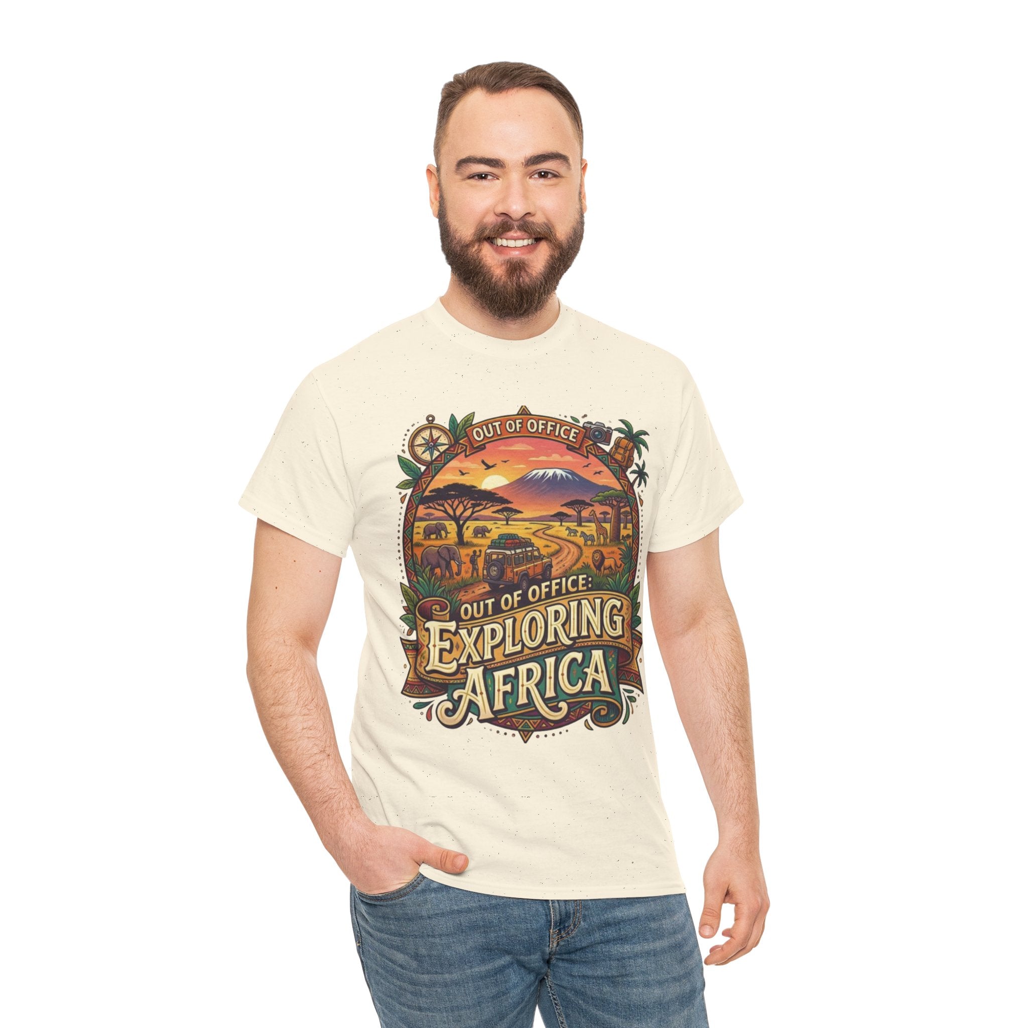 Exploring Africa T-Shirt — 'Out of Office' Safari Adventure Tee