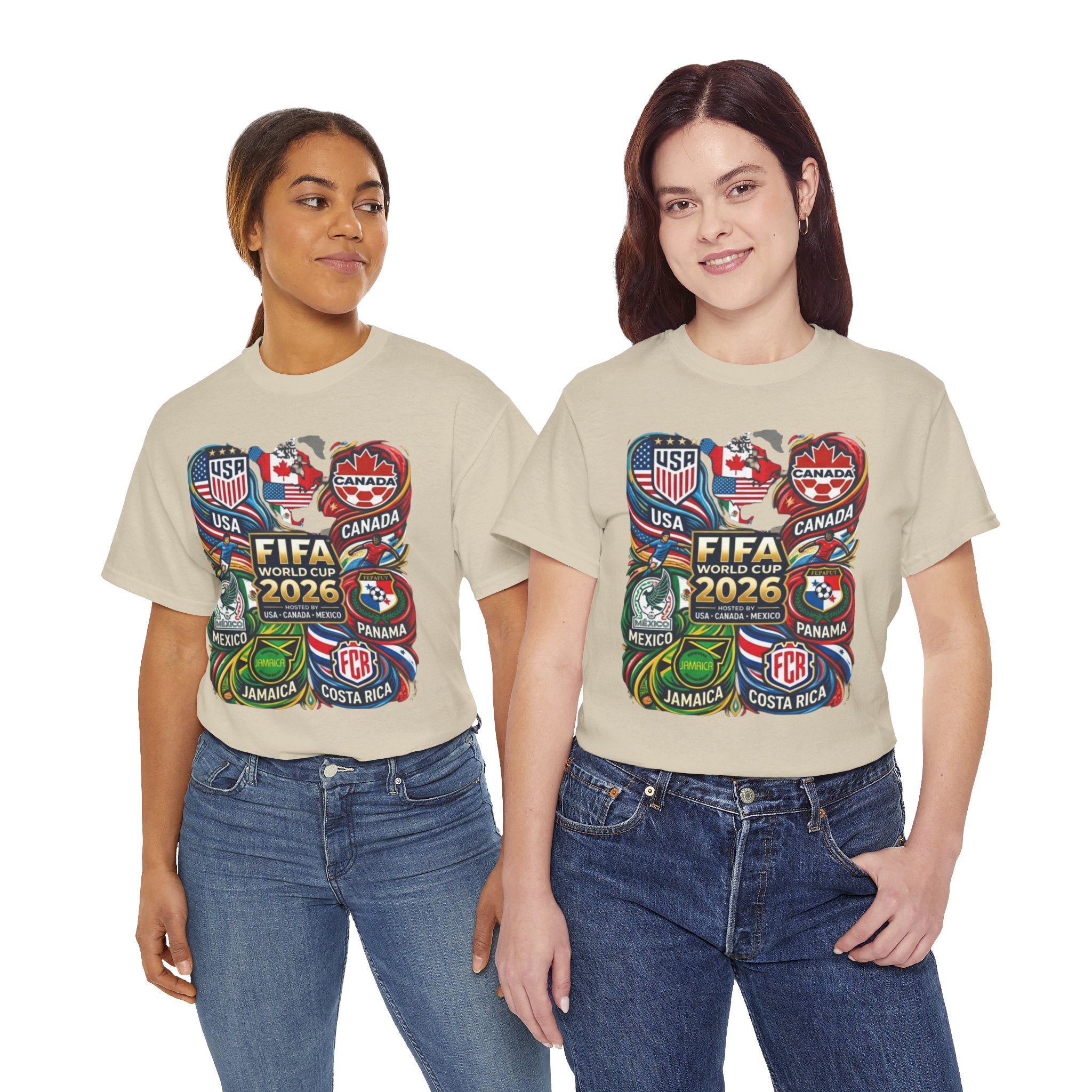 World Cup 2026 Teams T-Shirt – USA Canada Mexico & CONCACAF Badges Soccer Tee