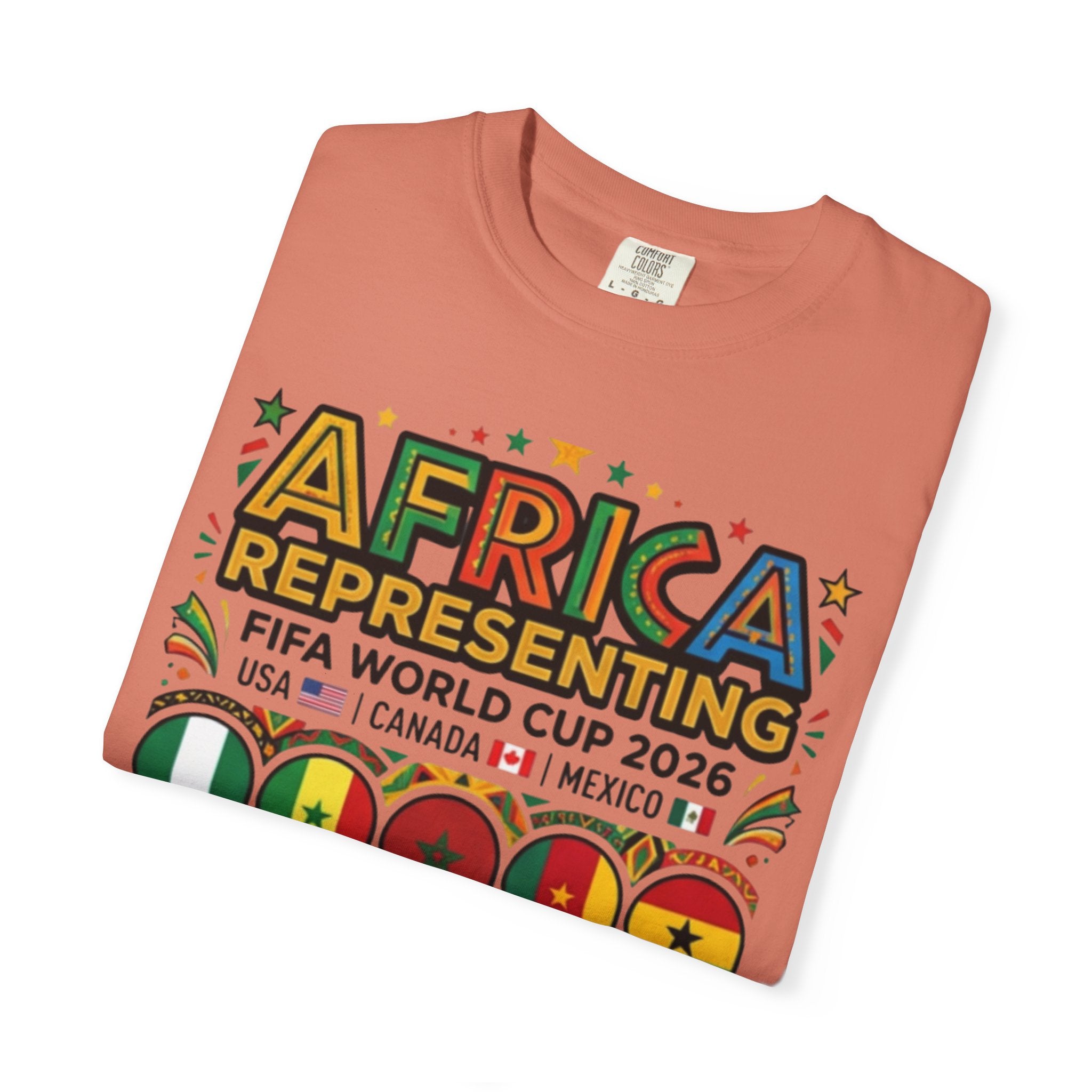 Africa Representing FIFA World Cup 2026 T-Shirt | African Flags Soccer Design