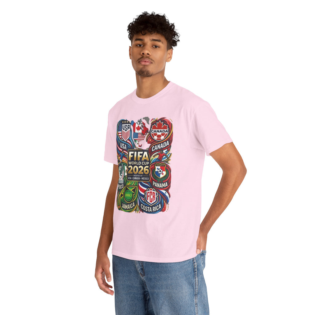World Cup 2026 Teams T-Shirt – USA Canada Mexico & CONCACAF Badges Soccer Tee