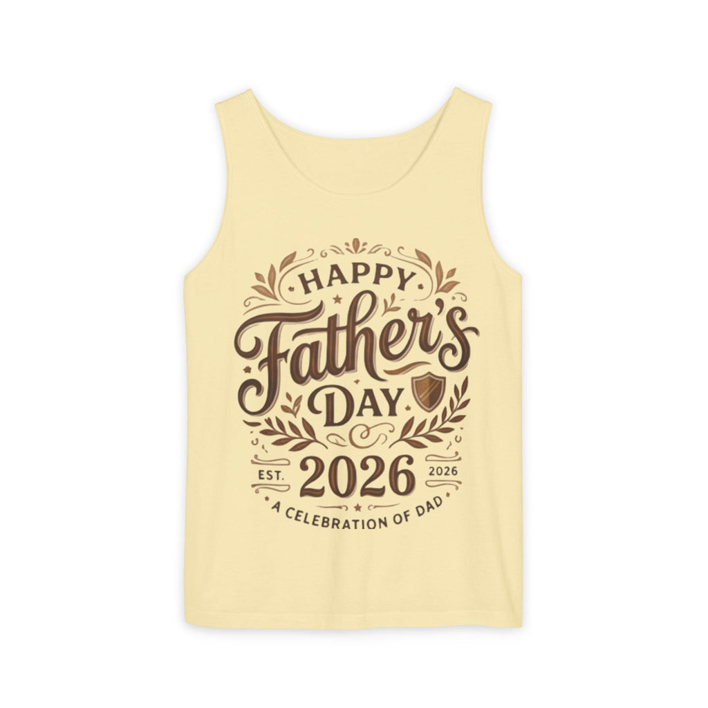 Father's Day Tank Top 2026 – "Happy Father's Day" Vintage Script Design