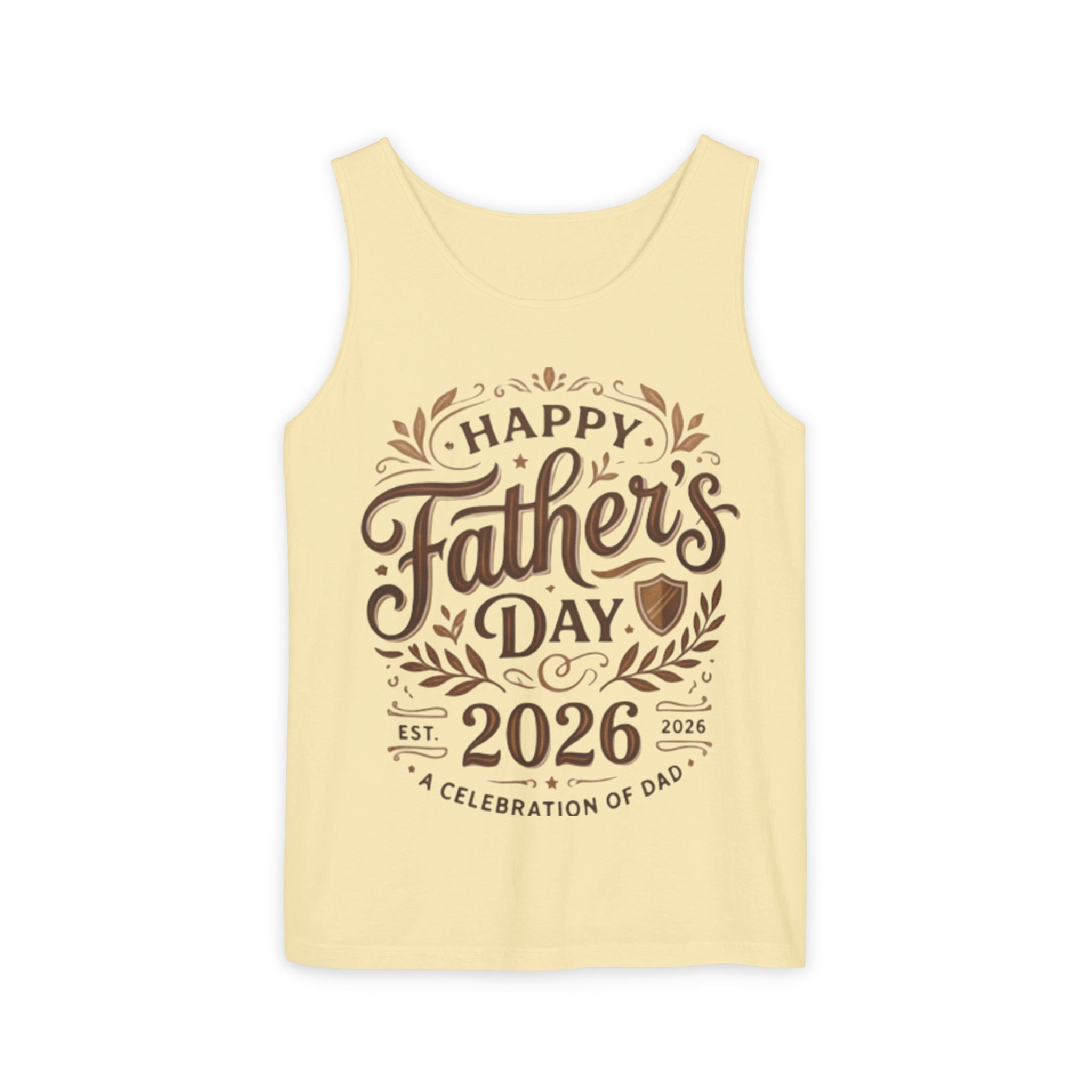 Father's Day Tank Top 2026 – "Happy Father's Day" Vintage Script Design