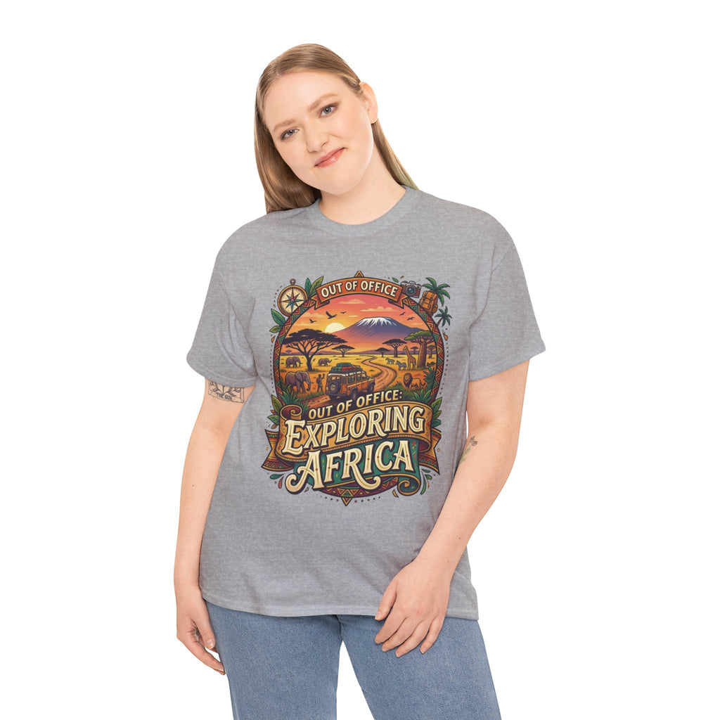 Exploring Africa T-Shirt — 'Out of Office' Safari Adventure Tee