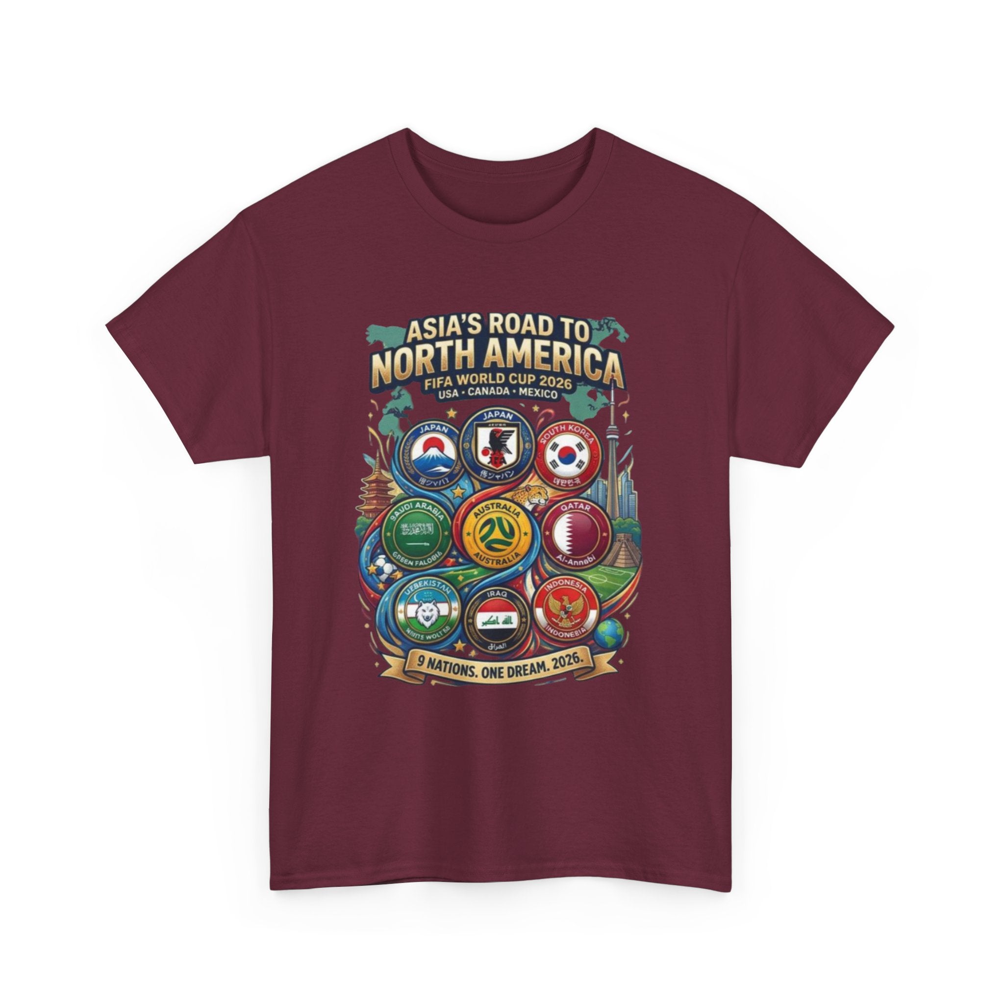 Asia's Road to North America Soccer Tee — World Cup 2026 Qualification Badge T‑Shirt