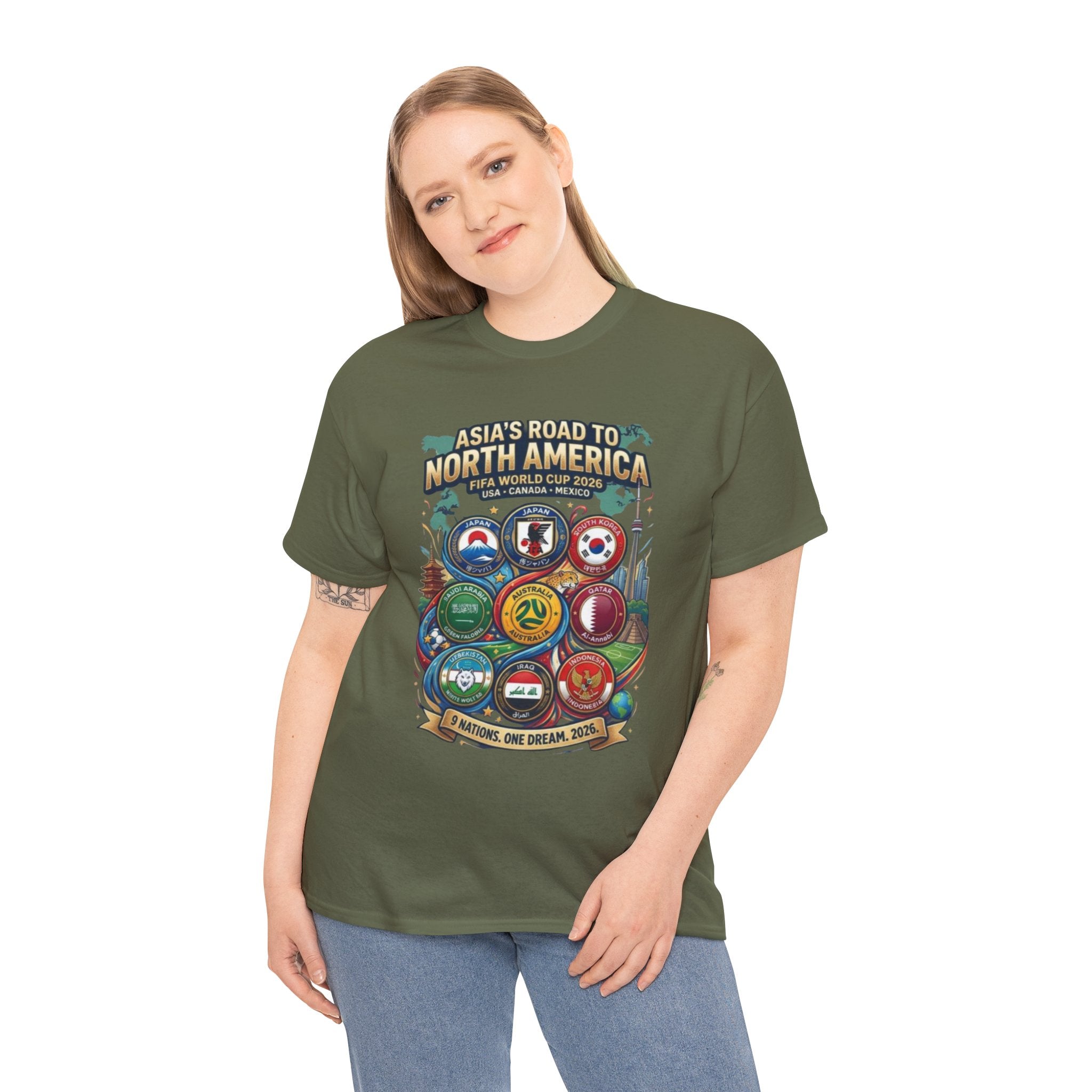 Asia's Road to North America Soccer Tee — World Cup 2026 Qualification Badge T‑Shirt