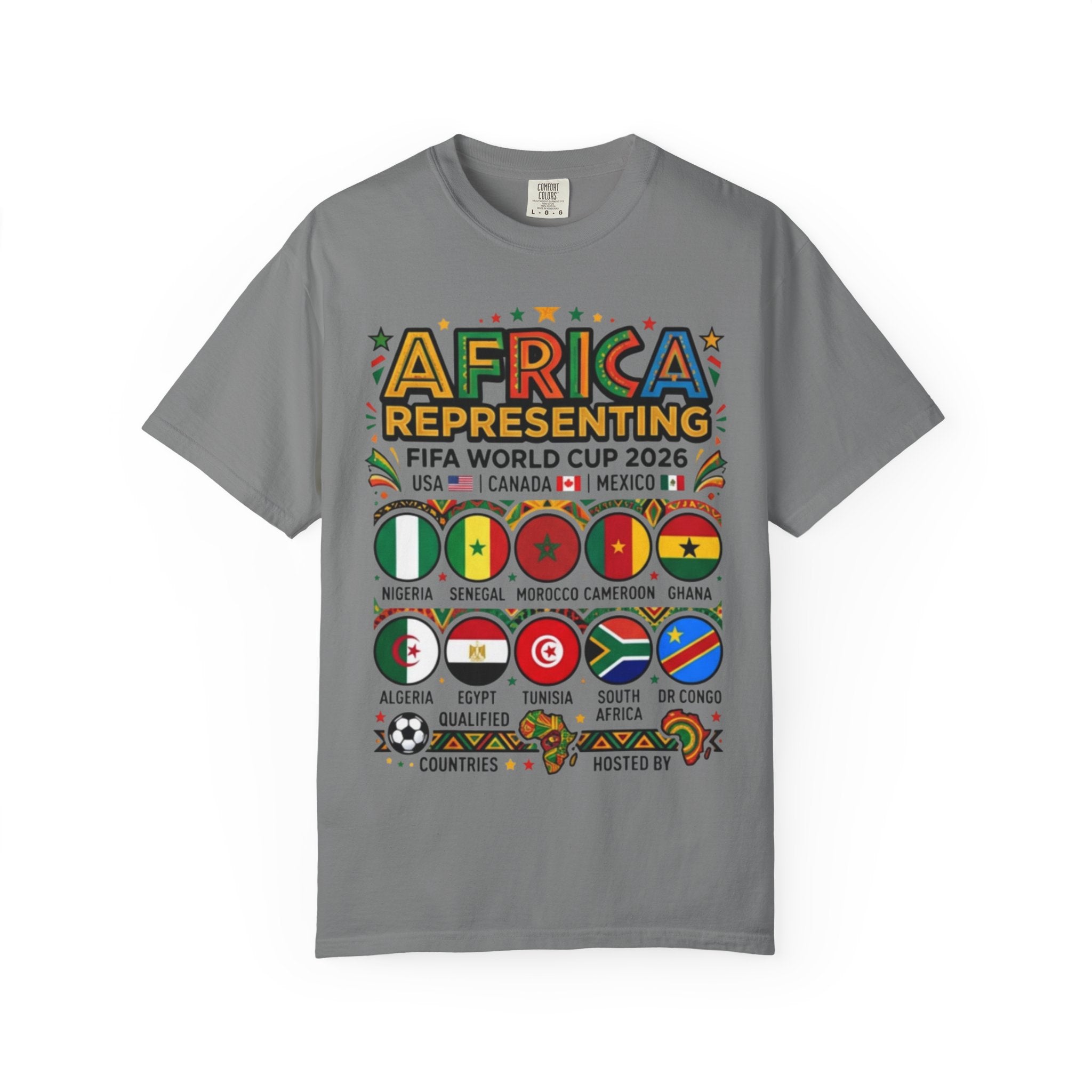 Africa Representing FIFA World Cup 2026 T-Shirt | African Flags Soccer Design
