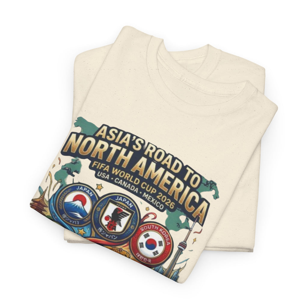 Asia's Road to North America Soccer Tee — World Cup 2026 Qualification Badge T‑Shirt