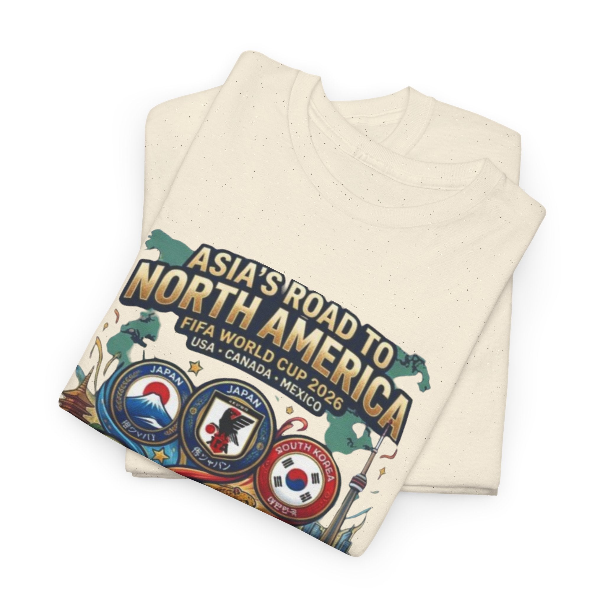 Asia's Road to North America Soccer Tee — World Cup 2026 Qualification Badge T‑Shirt