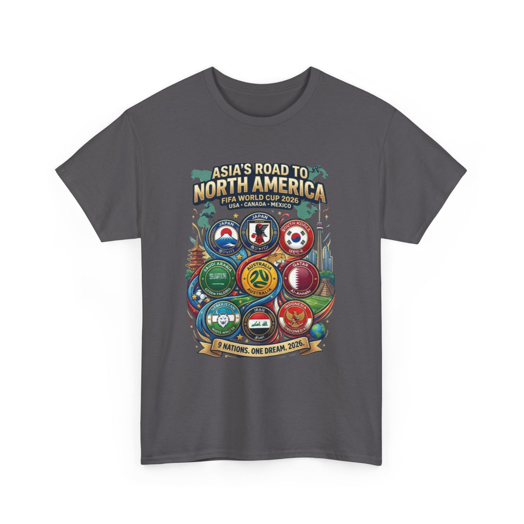 Asia's Road to North America Soccer Tee — World Cup 2026 Qualification Badge T‑Shirt