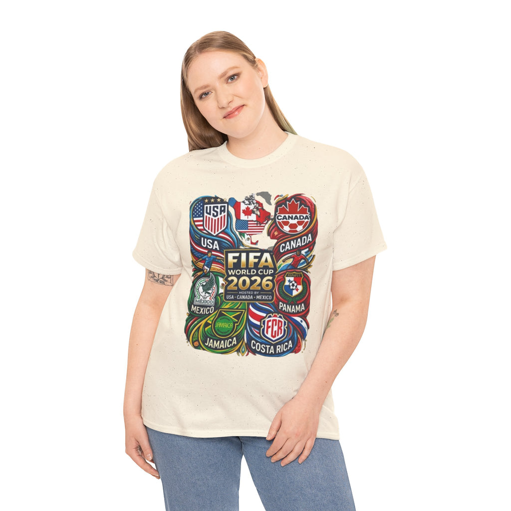 World Cup 2026 Teams T-Shirt – USA Canada Mexico & CONCACAF Badges Soccer Tee