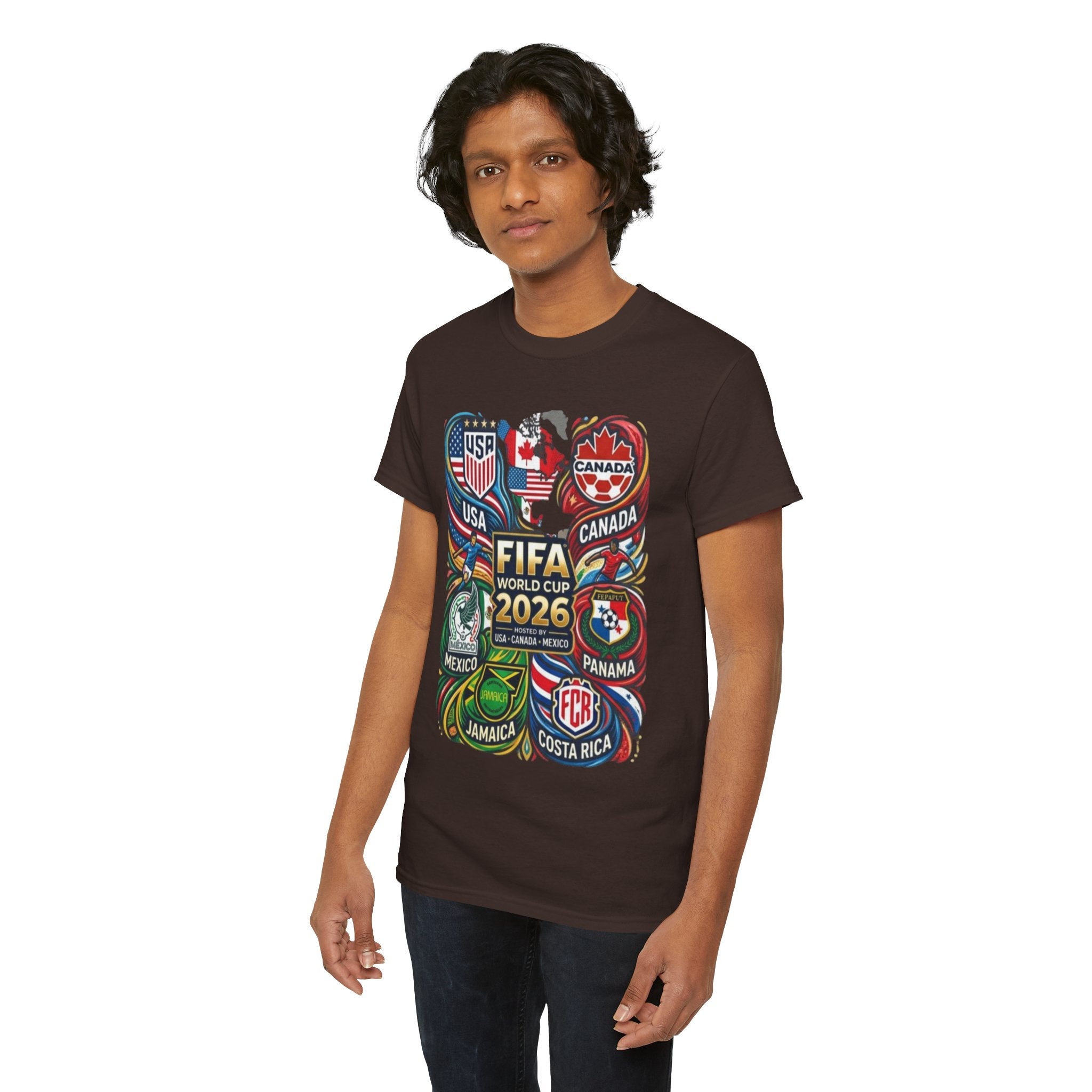 World Cup 2026 Teams T-Shirt – USA Canada Mexico & CONCACAF Badges Soccer Tee