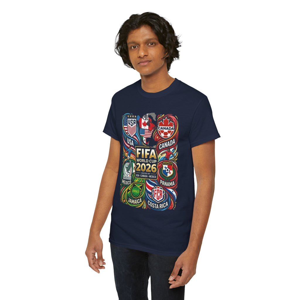 World Cup 2026 Teams T-Shirt – USA Canada Mexico & CONCACAF Badges Soccer Tee