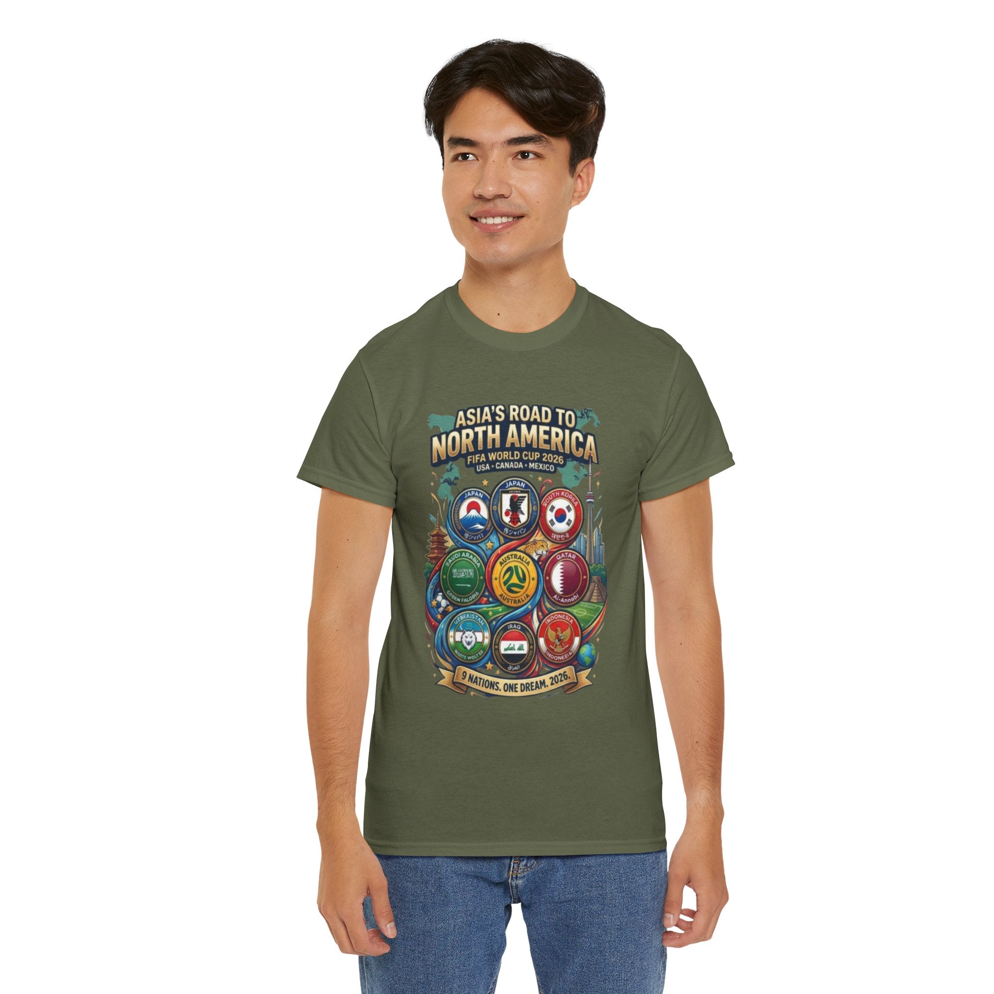 Asia's Road to North America Soccer Tee — World Cup 2026 Qualification Badge T‑Shirt