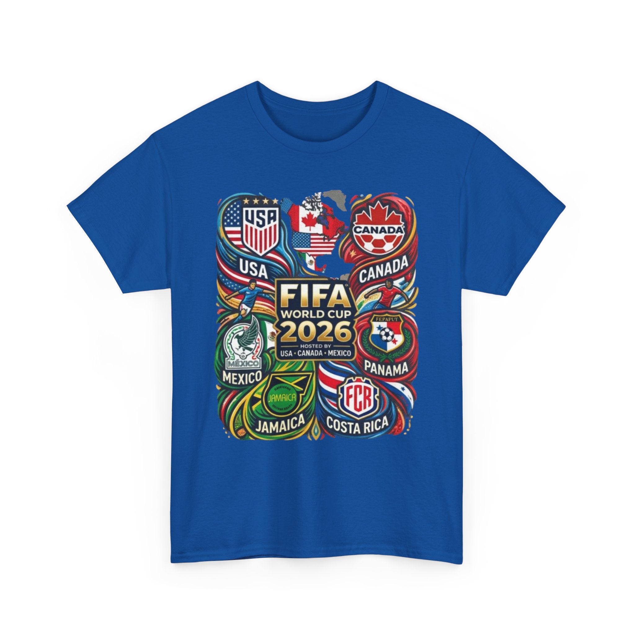 World Cup 2026 Teams T-Shirt – USA Canada Mexico & CONCACAF Badges Soccer Tee