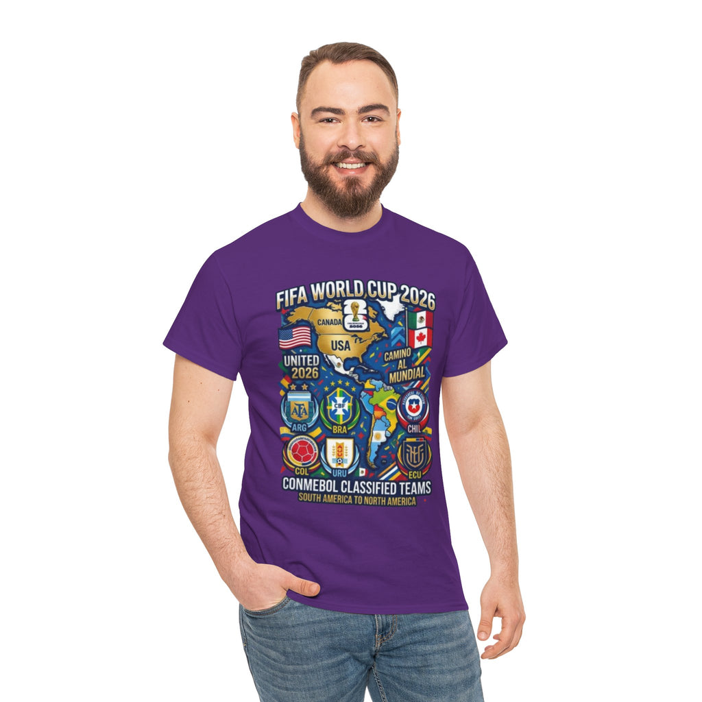 World Cup 2026 Teams T-Shirt — CONMEBOL & CONCACAF Qualified Badges Tee
