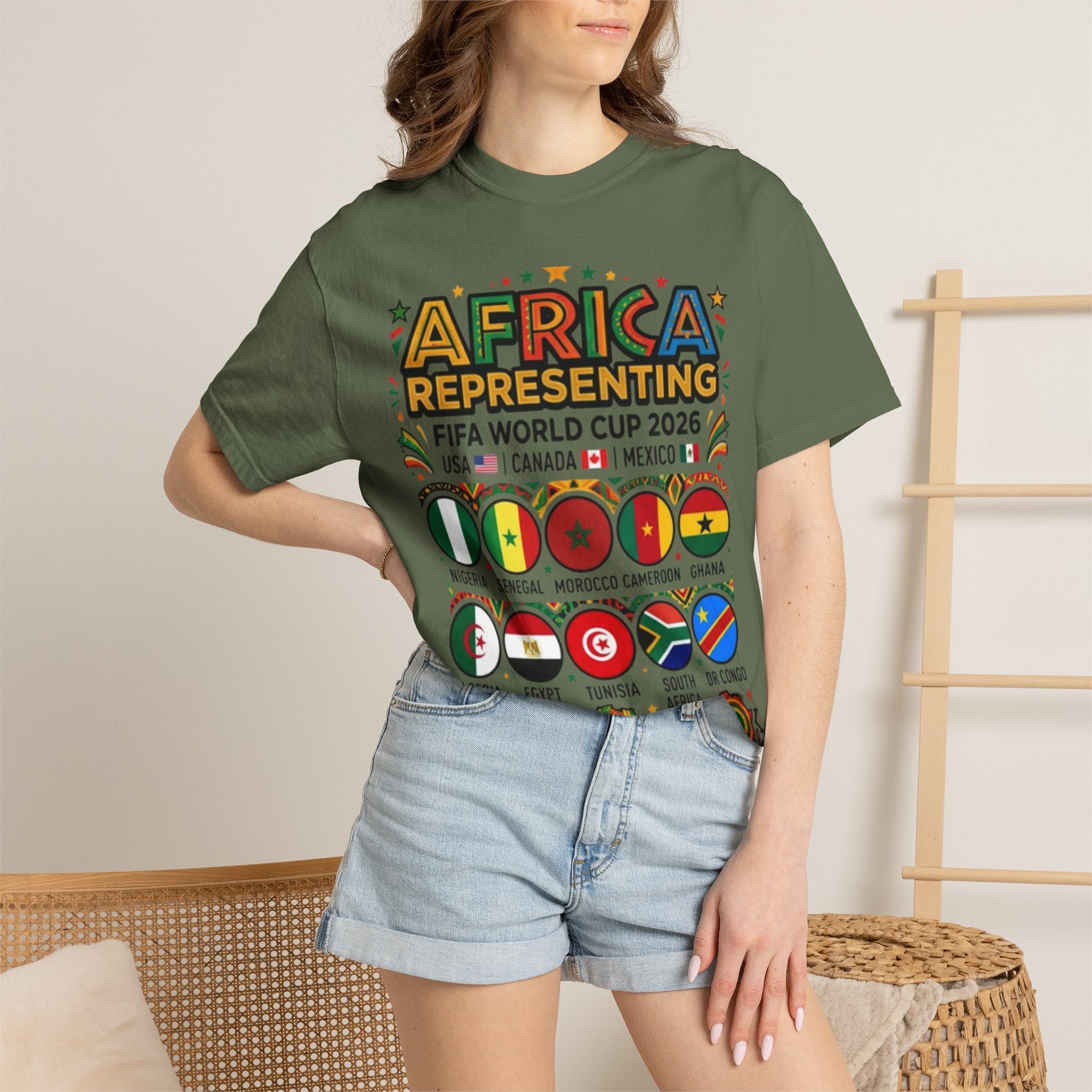 Africa Representing FIFA World Cup 2026 T-Shirt | African Flags Soccer Design