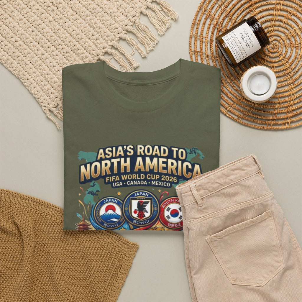 Asia's Road to North America Soccer Tee — World Cup 2026 Qualification Badge T‑Shirt