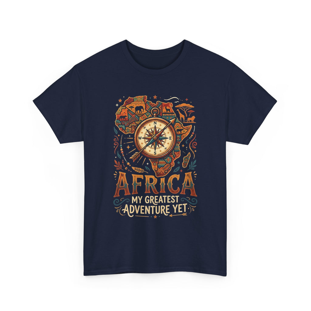 Africa Adventure T-Shirt — "Africa: My Greatest Adventure" Travel Compass Tee