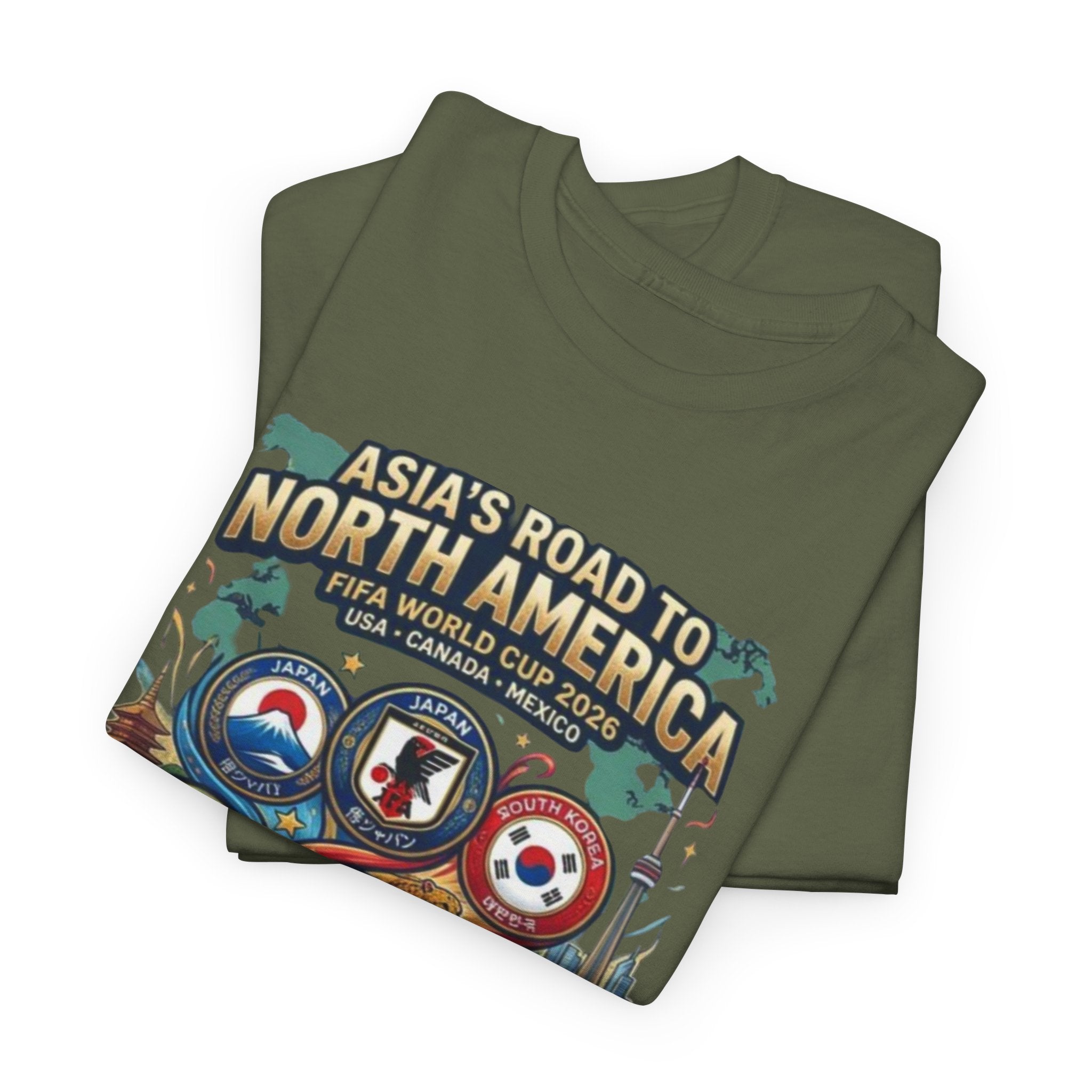 Asia's Road to North America Soccer Tee — World Cup 2026 Qualification Badge T‑Shirt