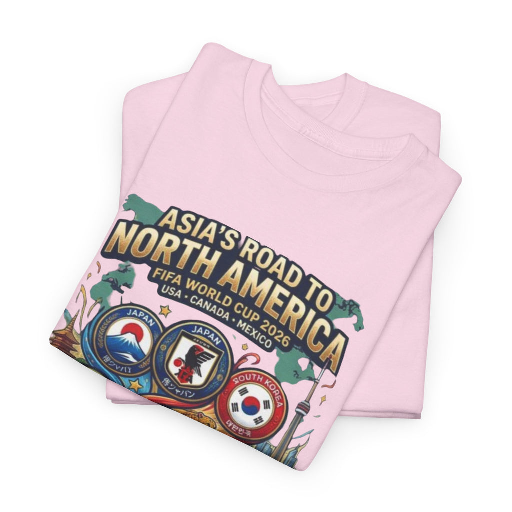 Asia's Road to North America Soccer Tee — World Cup 2026 Qualification Badge T‑Shirt