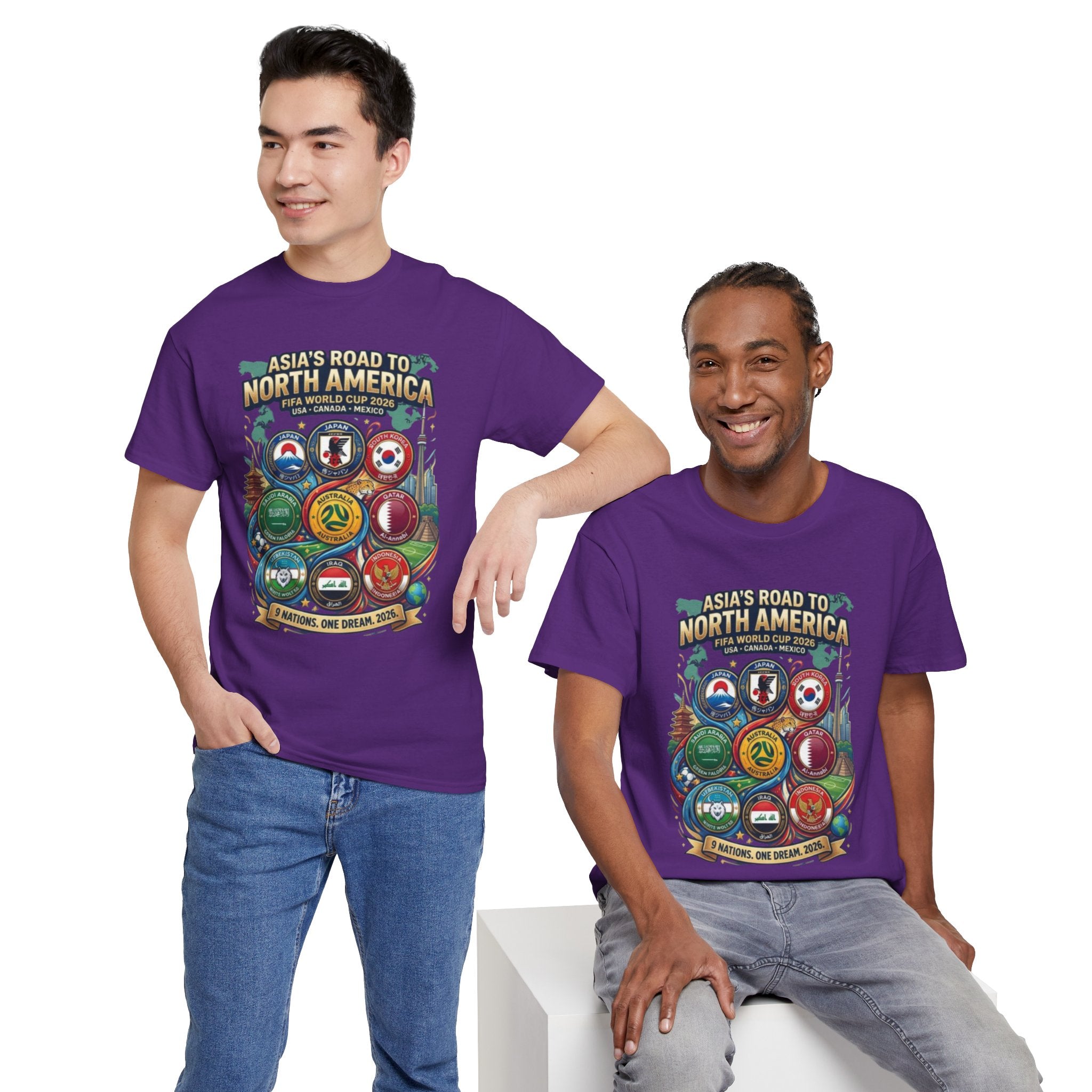 Asia's Road to North America Soccer Tee — World Cup 2026 Qualification Badge T‑Shirt