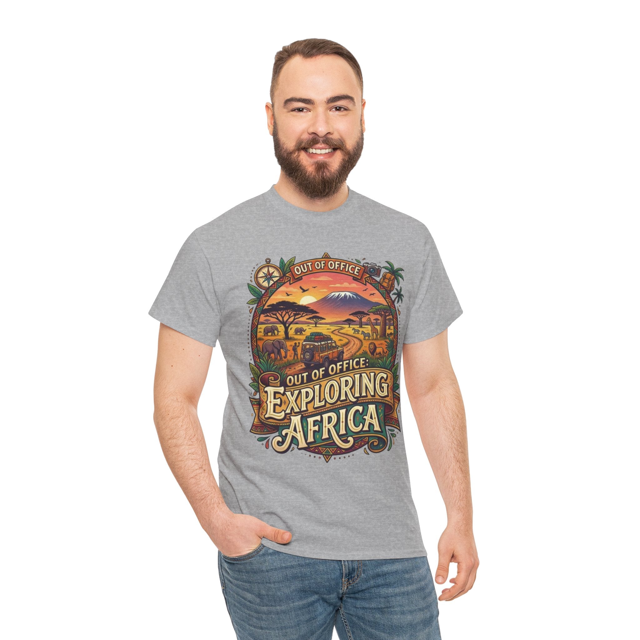 Exploring Africa T-Shirt — 'Out of Office' Safari Adventure Tee