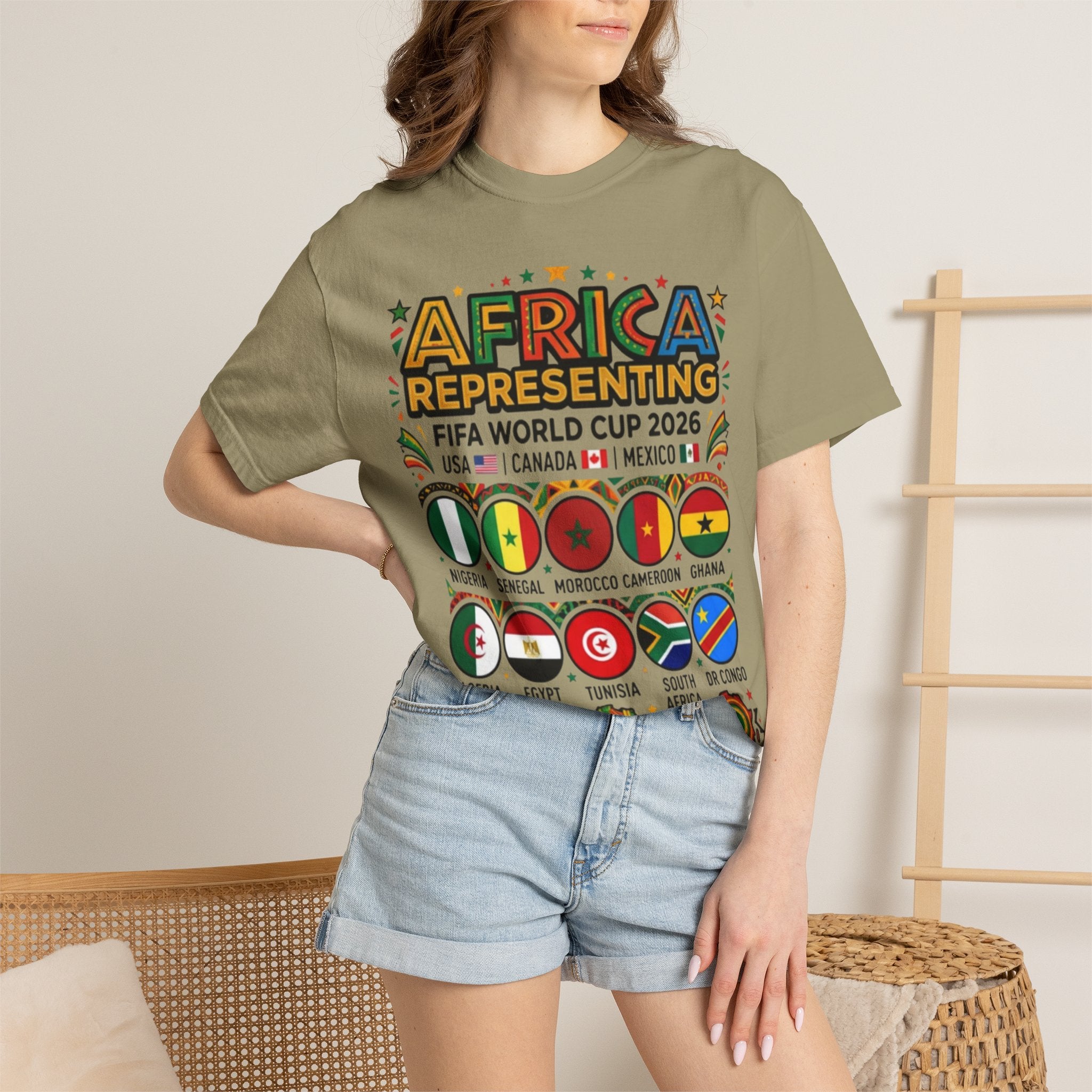 Africa Representing FIFA World Cup 2026 T-Shirt | African Flags Soccer Design