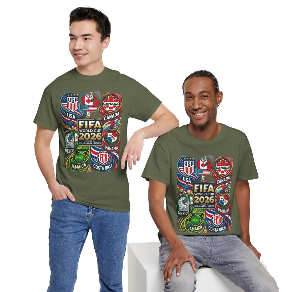 World Cup 2026 Teams T-Shirt – USA Canada Mexico & CONCACAF Badges Soccer Tee