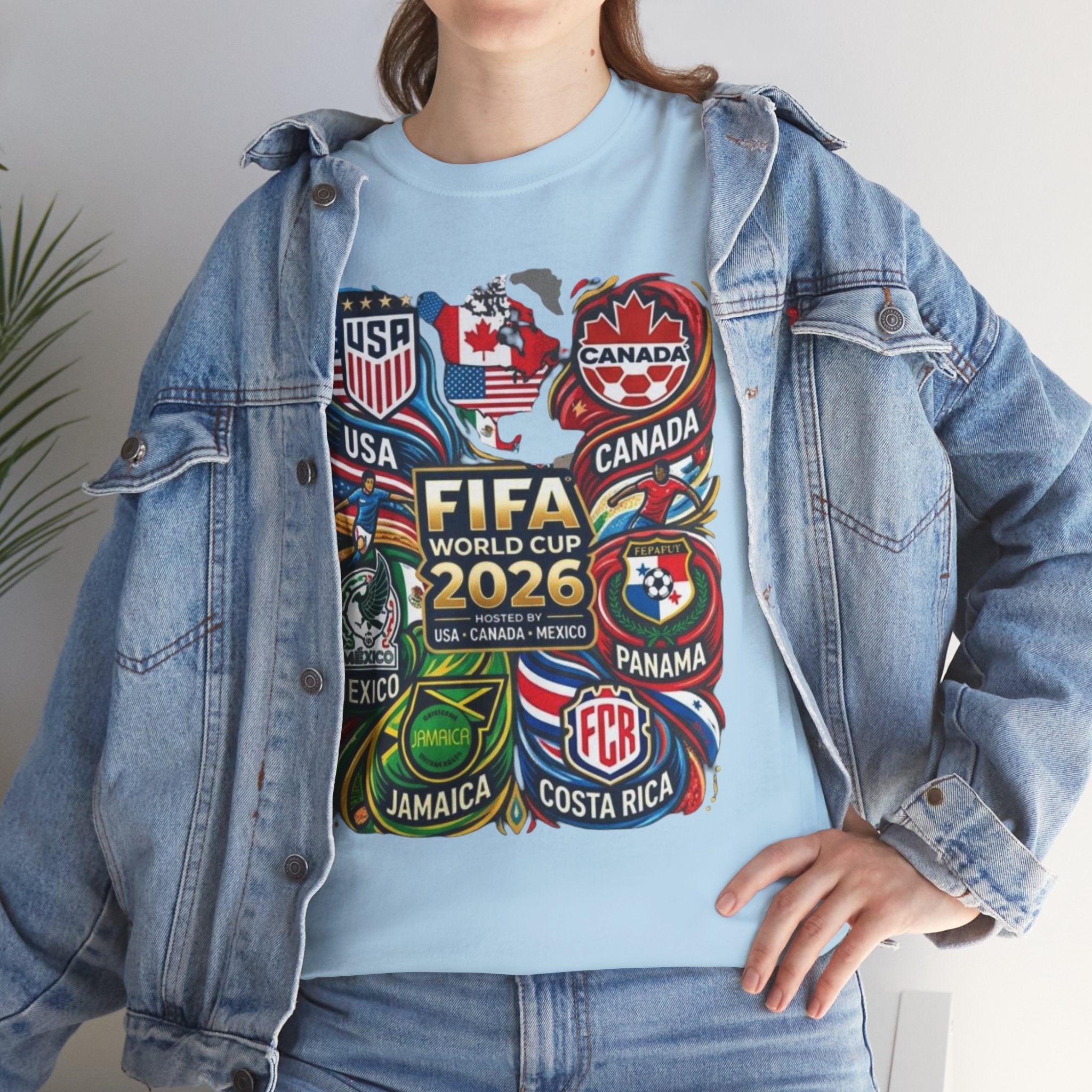 World Cup 2026 Teams T-Shirt – USA Canada Mexico & CONCACAF Badges Soccer Tee