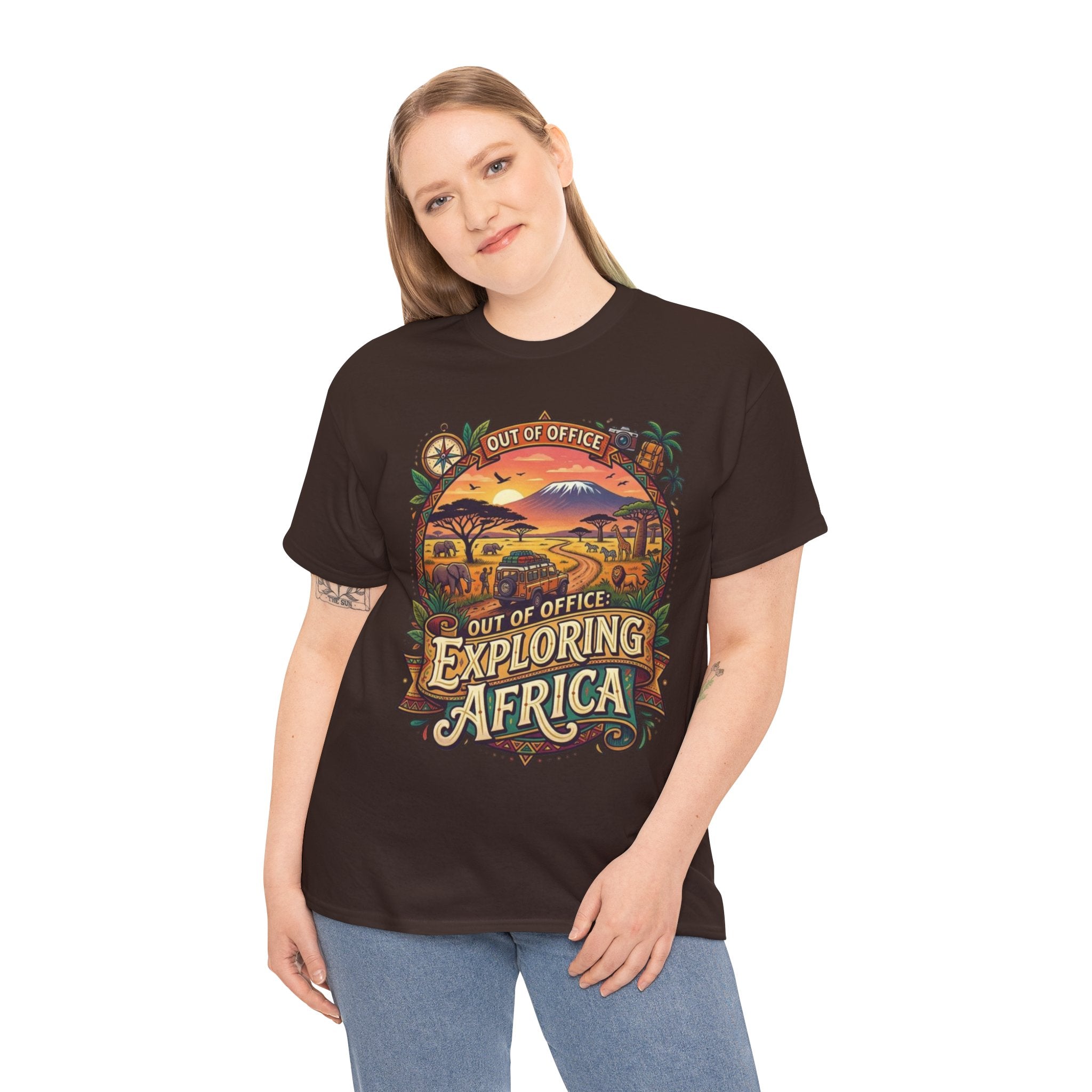 Exploring Africa T-Shirt — 'Out of Office' Safari Adventure Tee