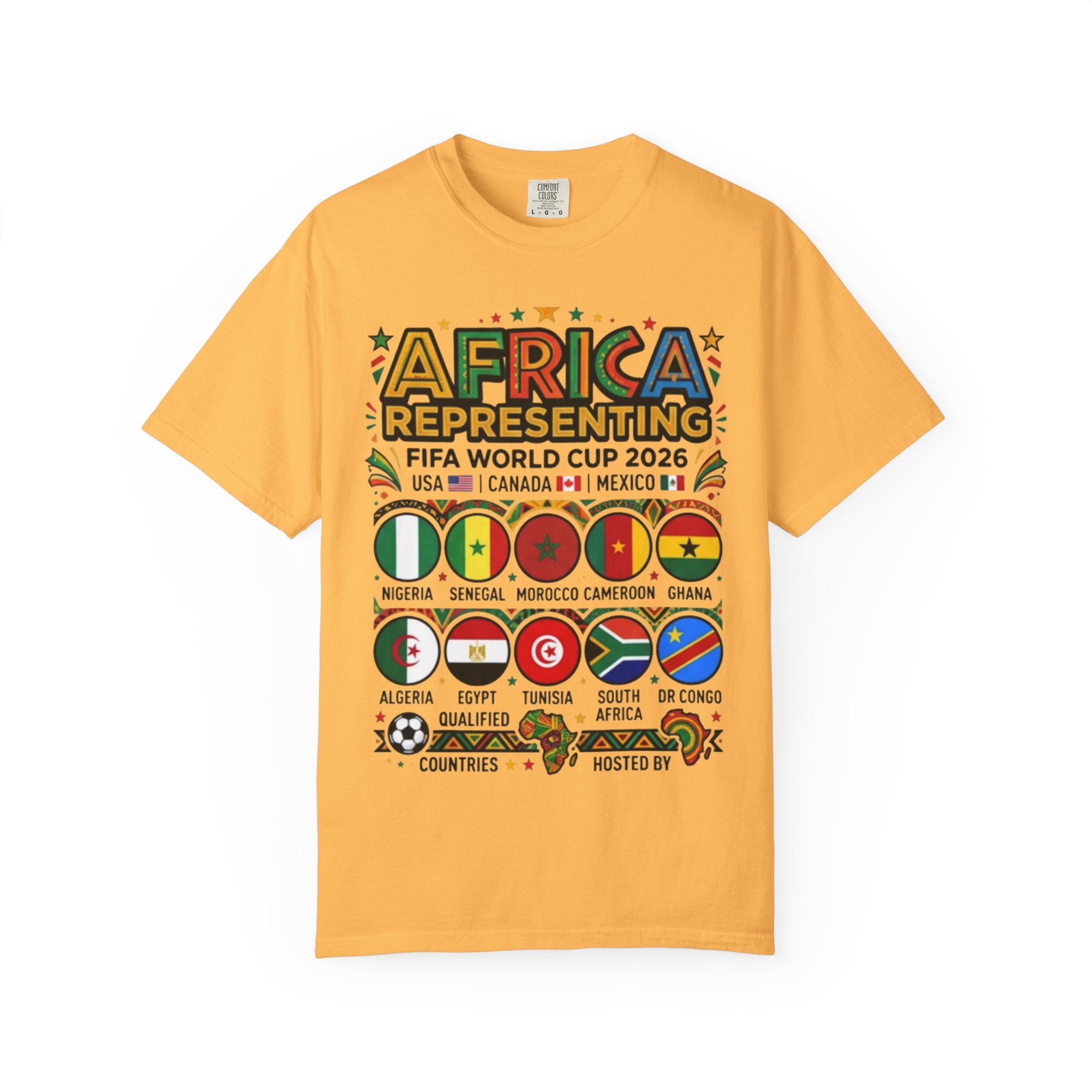 Africa Representing FIFA World Cup 2026 T-Shirt | African Flags Soccer Design