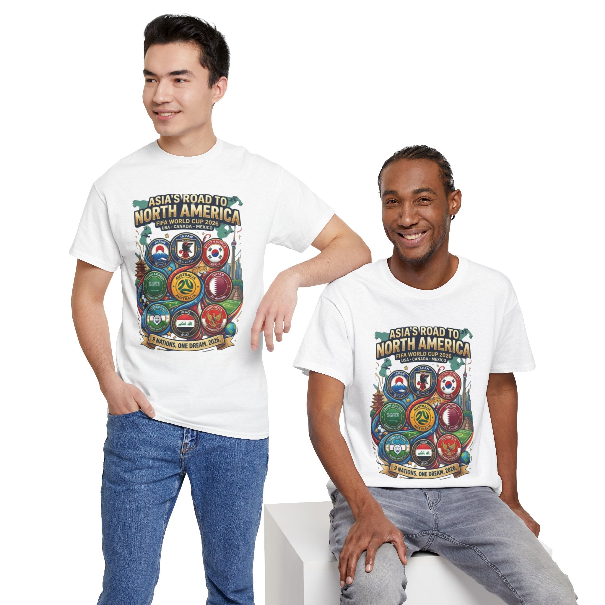 Asia's Road to North America Soccer Tee — World Cup 2026 Qualification Badge T‑Shirt