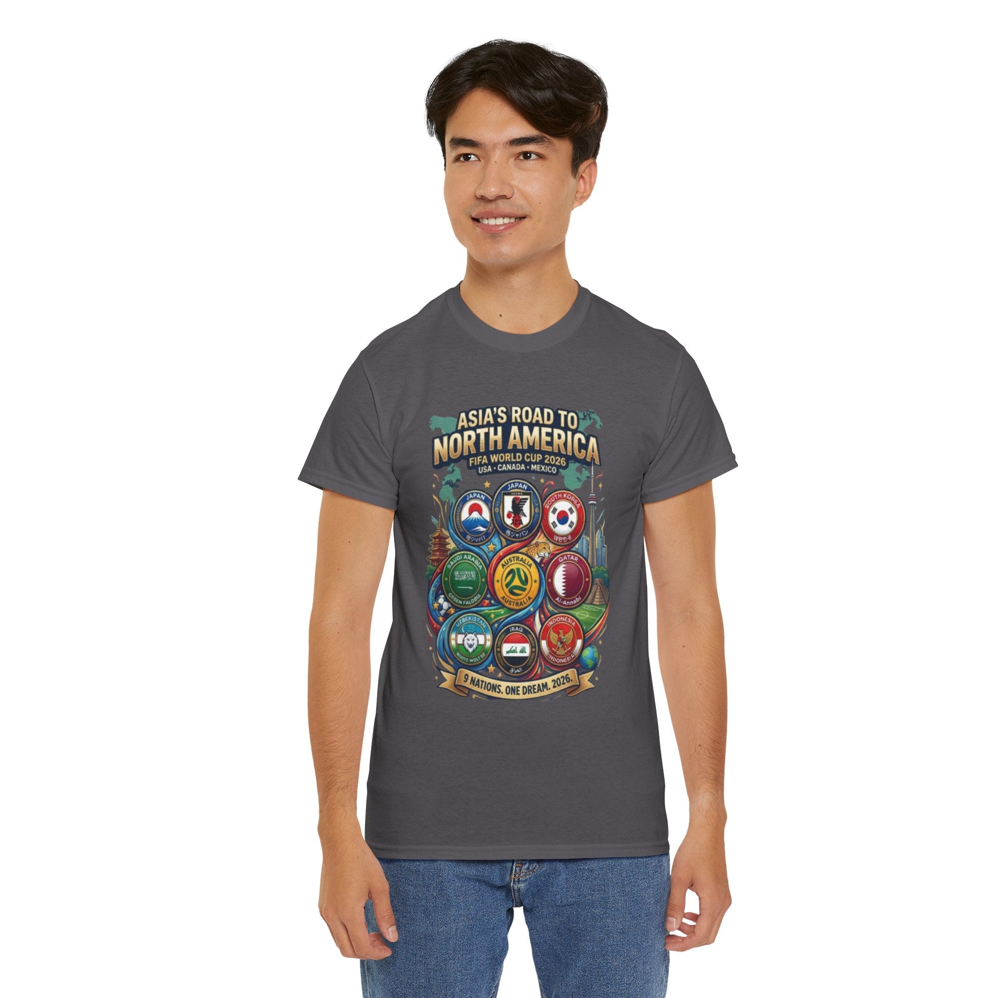 Asia's Road to North America Soccer Tee — World Cup 2026 Qualification Badge T‑Shirt
