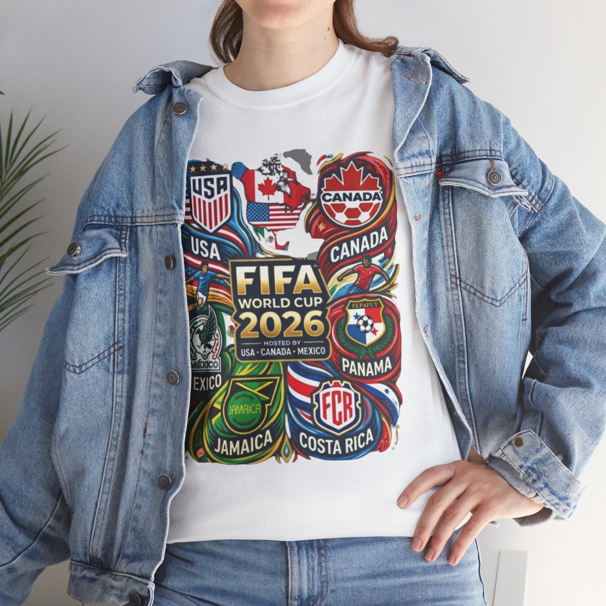 World Cup 2026 Teams T-Shirt – USA Canada Mexico & CONCACAF Badges Soccer Tee