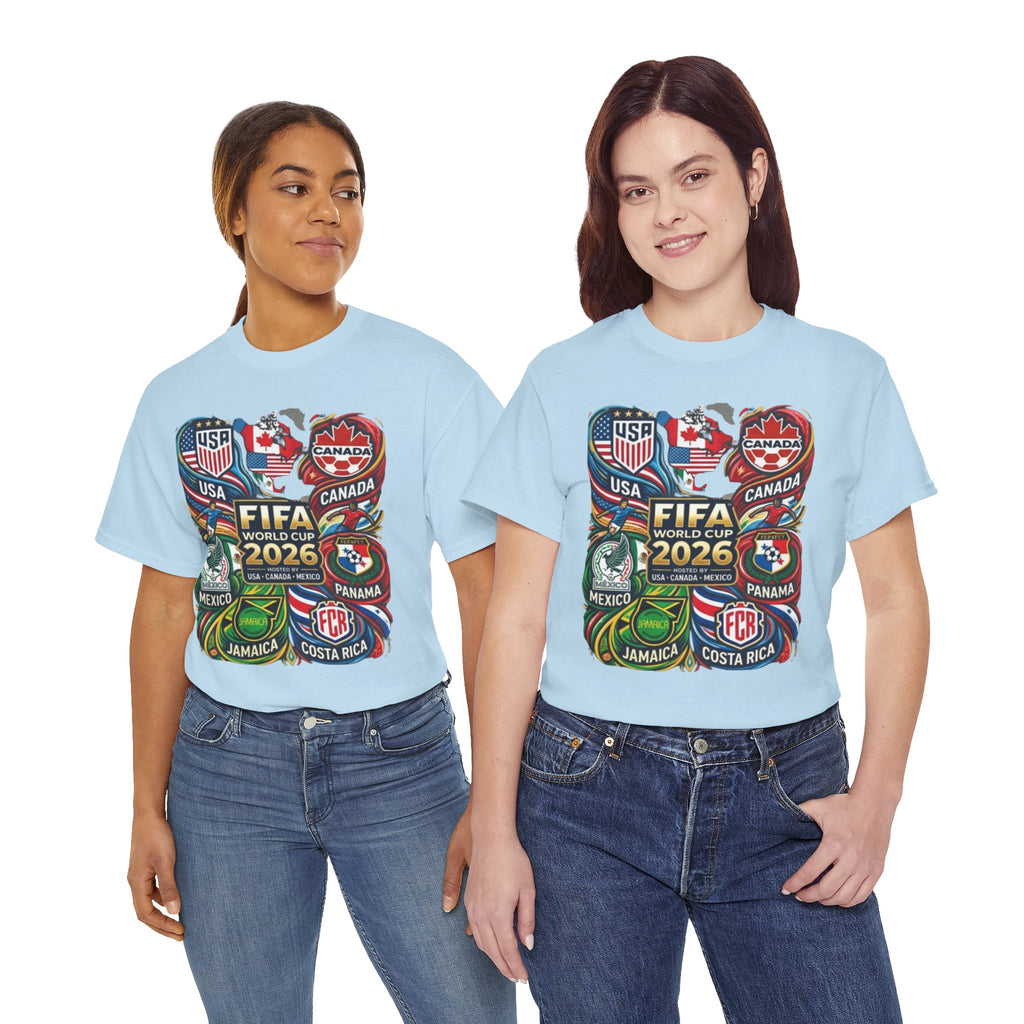 World Cup 2026 Teams T-Shirt – USA Canada Mexico & CONCACAF Badges Soccer Tee