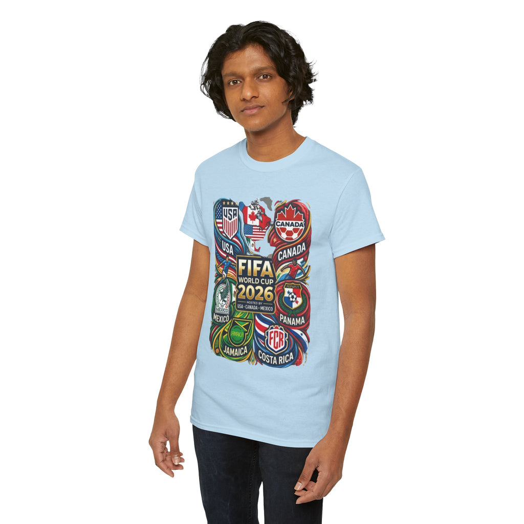 World Cup 2026 Teams T-Shirt – USA Canada Mexico & CONCACAF Badges Soccer Tee