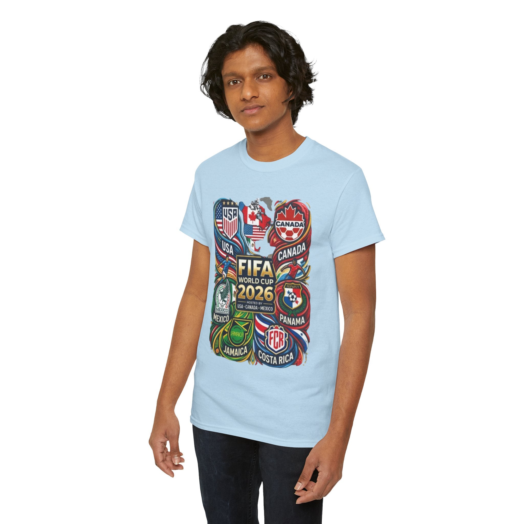 World Cup 2026 Teams T-Shirt – USA Canada Mexico & CONCACAF Badges Soccer Tee